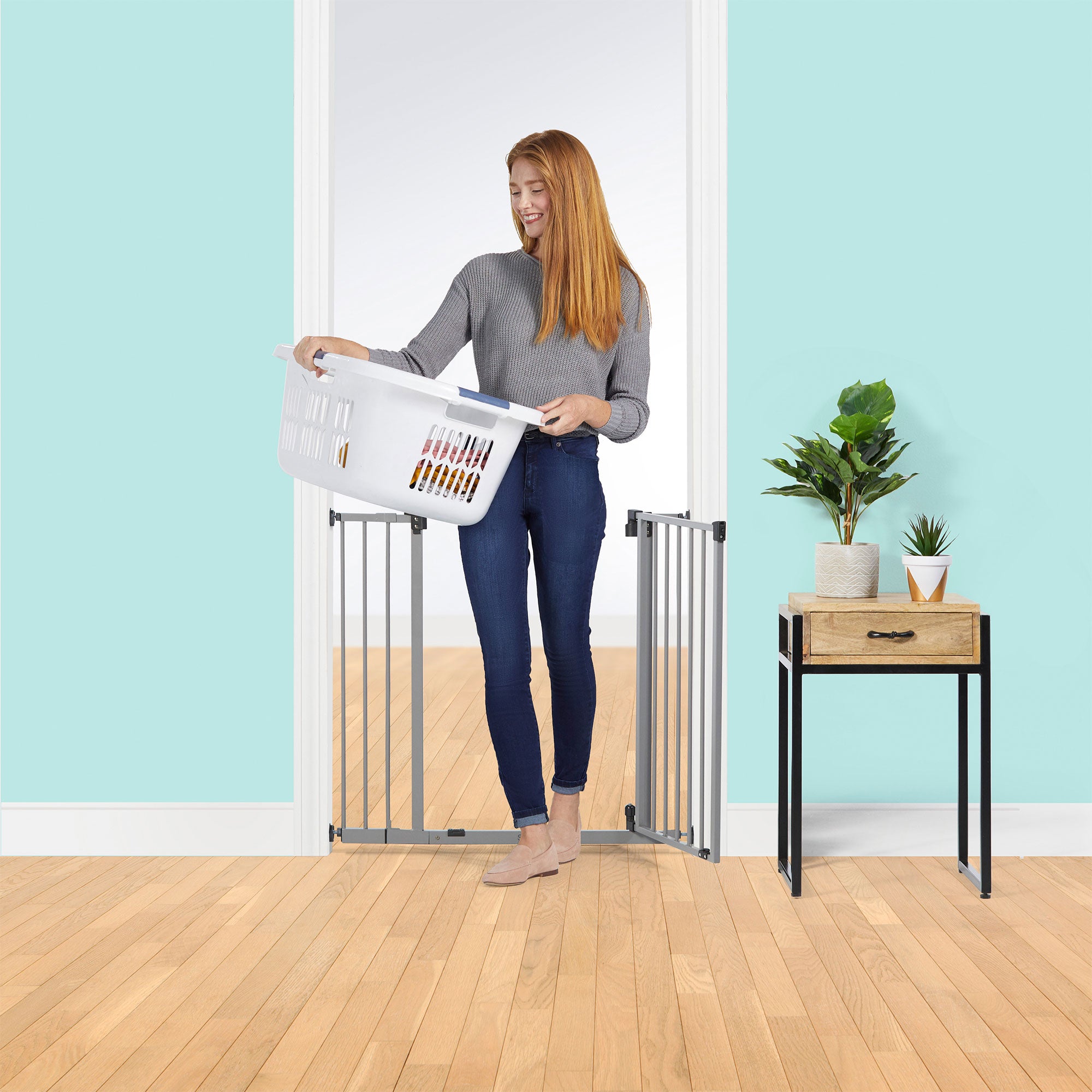 Ingenuity Summer Infant Central Station Stairway Safety Pet & Baby Gate, Gray - VMInnovations