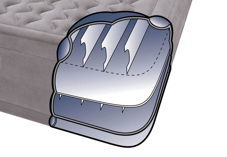 INTEX Twin Ultra Plush Air Bed Raised Airbed Mattress & Pump Kit - Open Box