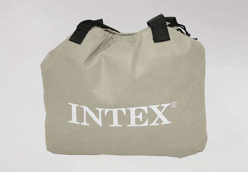INTEX Twin Ultra Plush Air Bed Raised Airbed Mattress & Pump Kit - Open Box