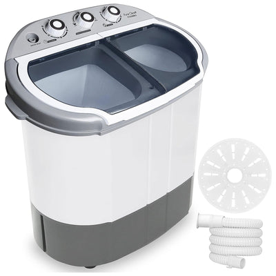 Pyle Pure Clean 110 Volt 2 in 1 Compact and Portable Washer and Dryer, Gray