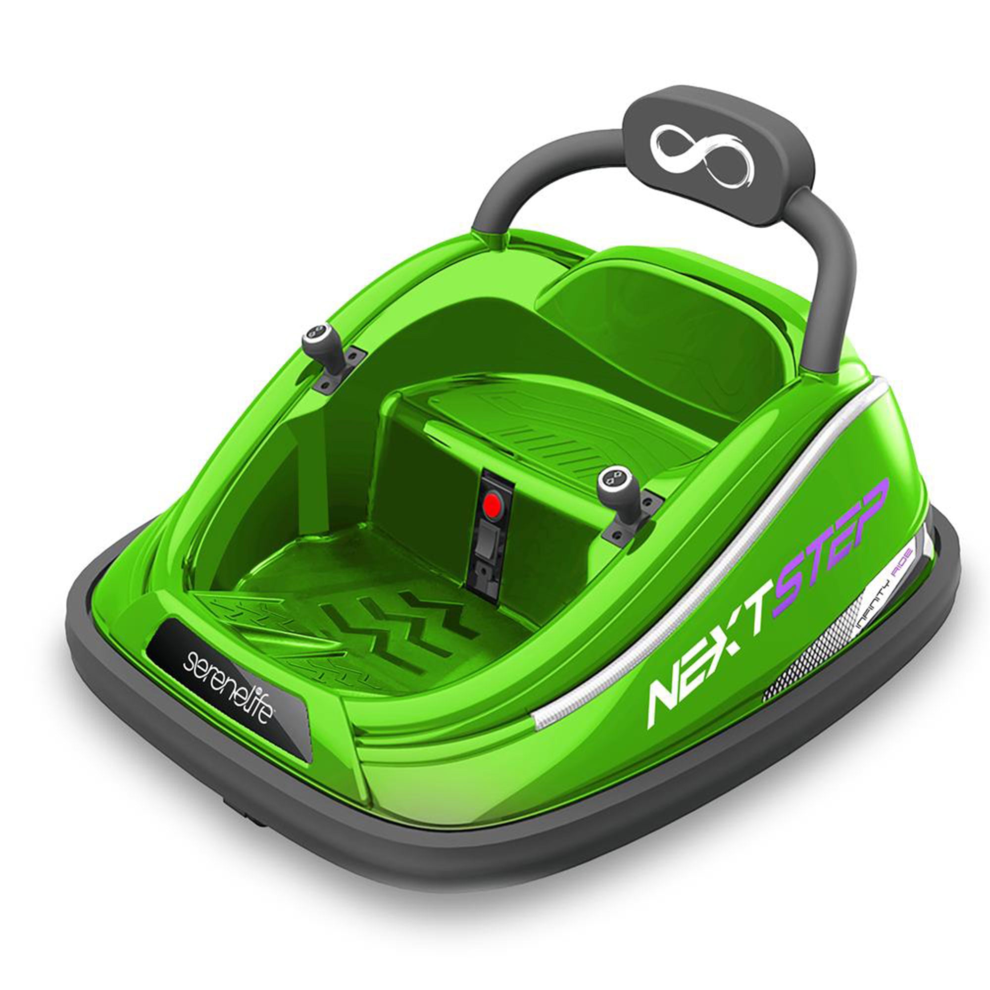 Serenelife 360 Degree Spinning Bumper Car w/Adjustable Belt & Controls, Green - VMInnovations