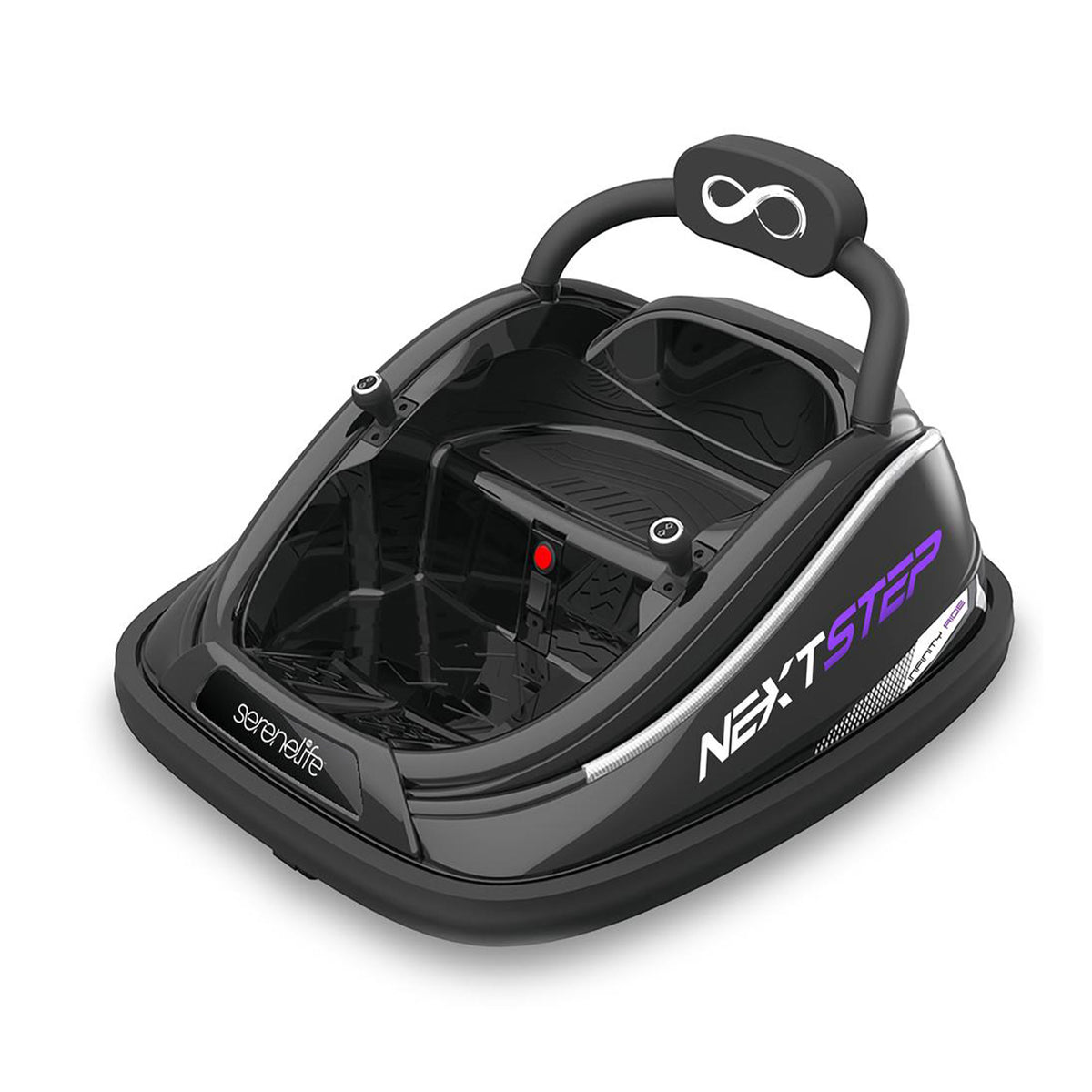 Serenelife 360 Degree Spinning Bumper Car w/Adjustable Belt & Controls, Black - VMInnovations