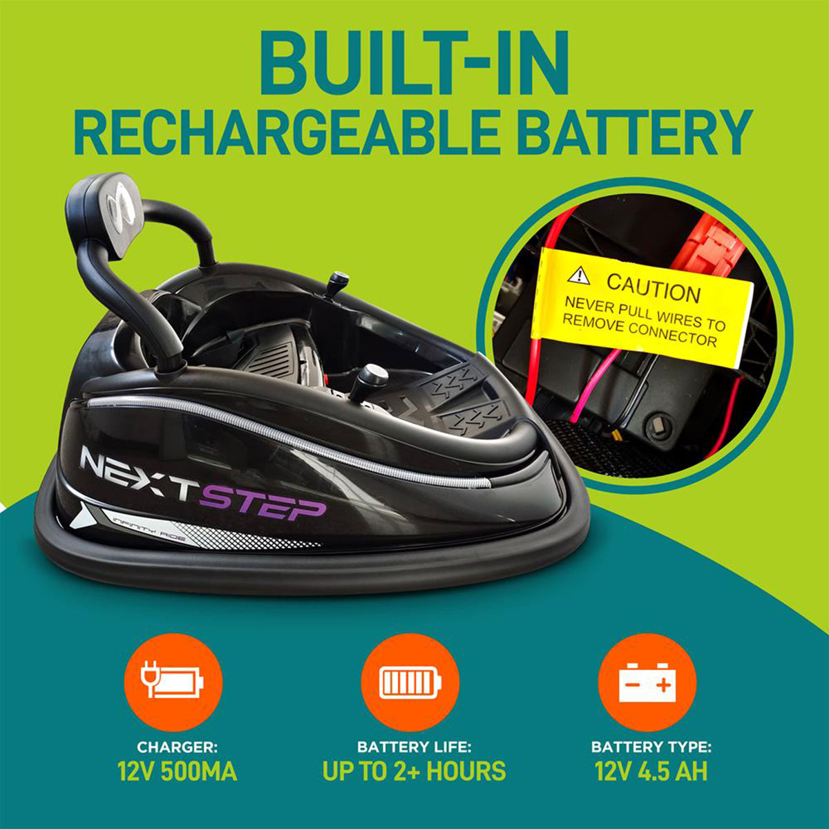 Serenelife 360 Degree Spinning Bumper Car w/Adjustable Belt & Controls, Black - VMInnovations