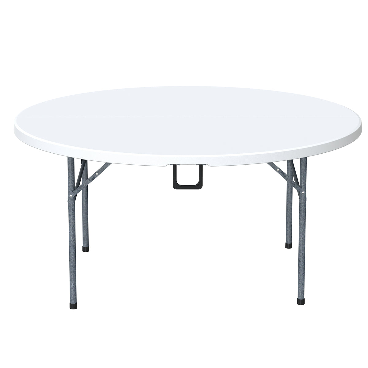 Peakform Round Folding Banquet Table for Indoor or Outdoor Use, 60 Inch, White
