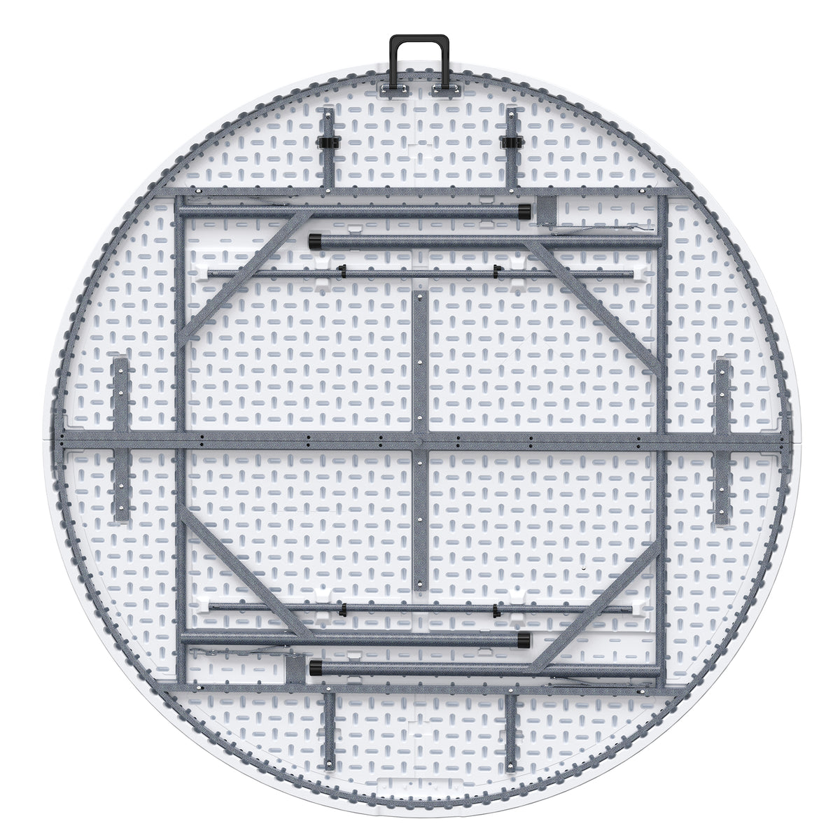 Peakform Round Folding Banquet Table for Indoor or Outdoor Use, 60 Inch, White - VMInnovations