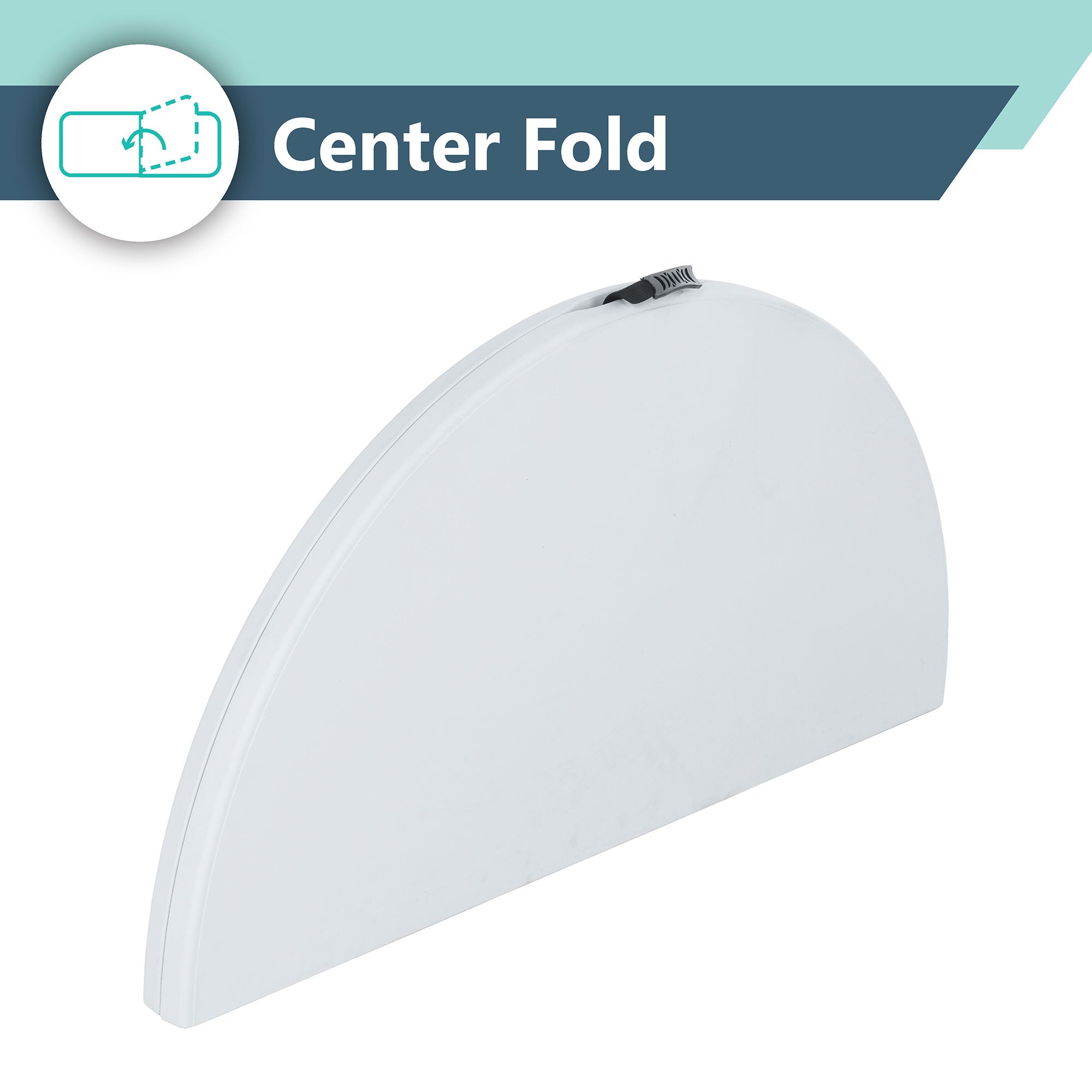 Peakform Round Folding Table for Indoor or Outdoor Use, 60", White (Open Box)