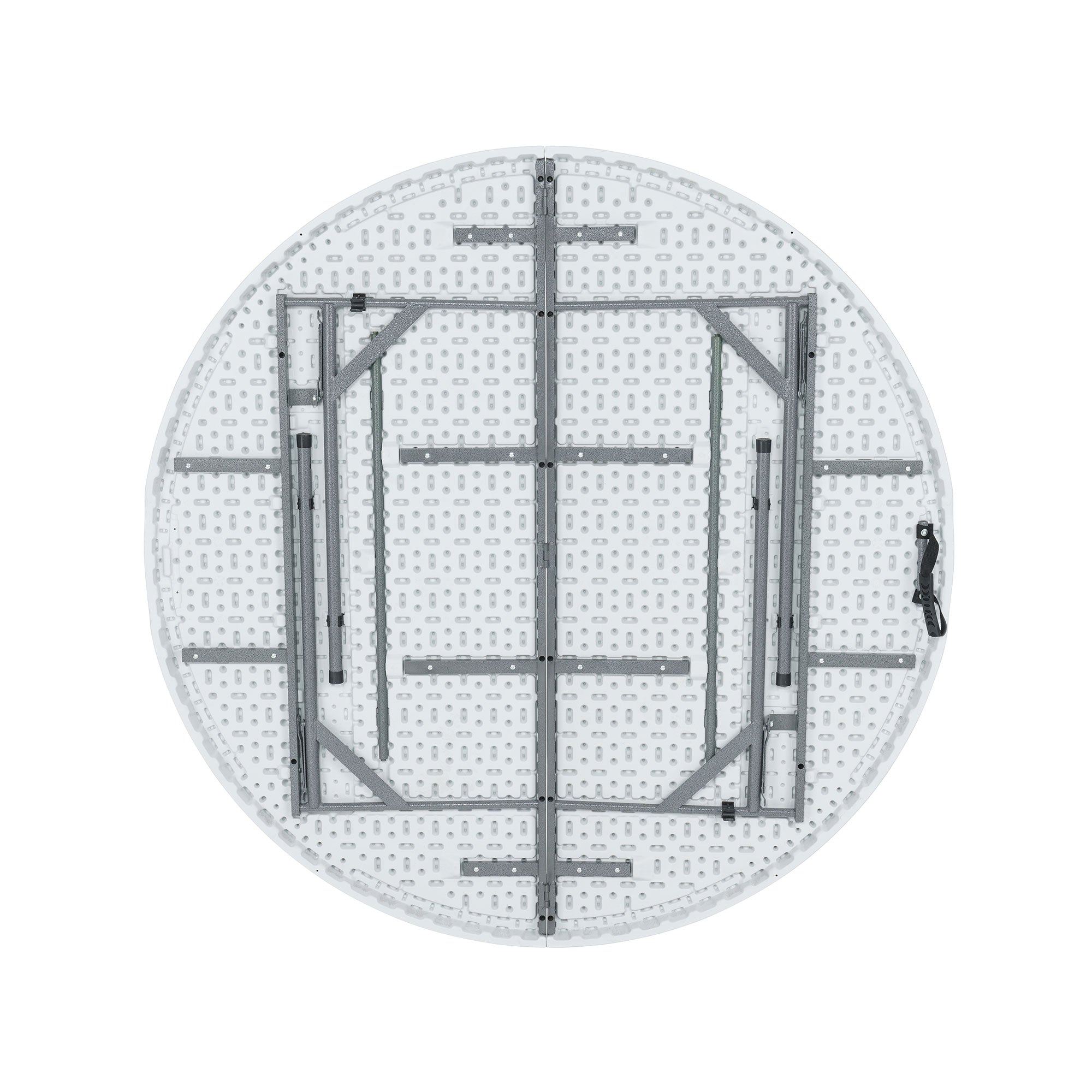 Peakform Round Folding Banquet Table for Indoor or Outdoor Use, 60 Inch, White - VMInnovations