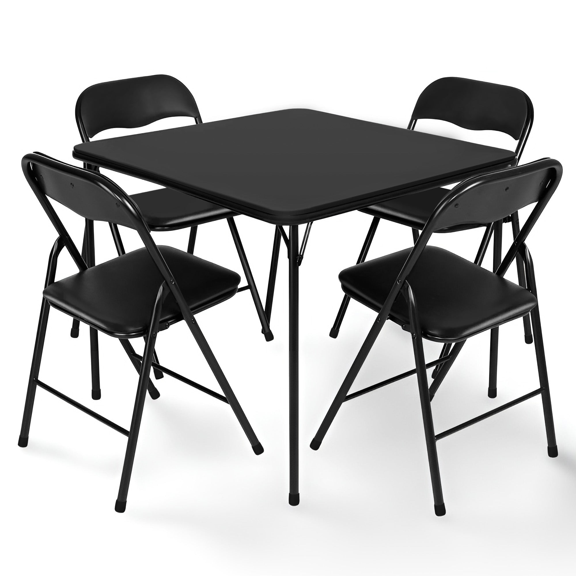 Peakform 5pc Folding Vinyl Tables and Chairs for Home Use & Indoor Spaces (Used) - VMInnovations