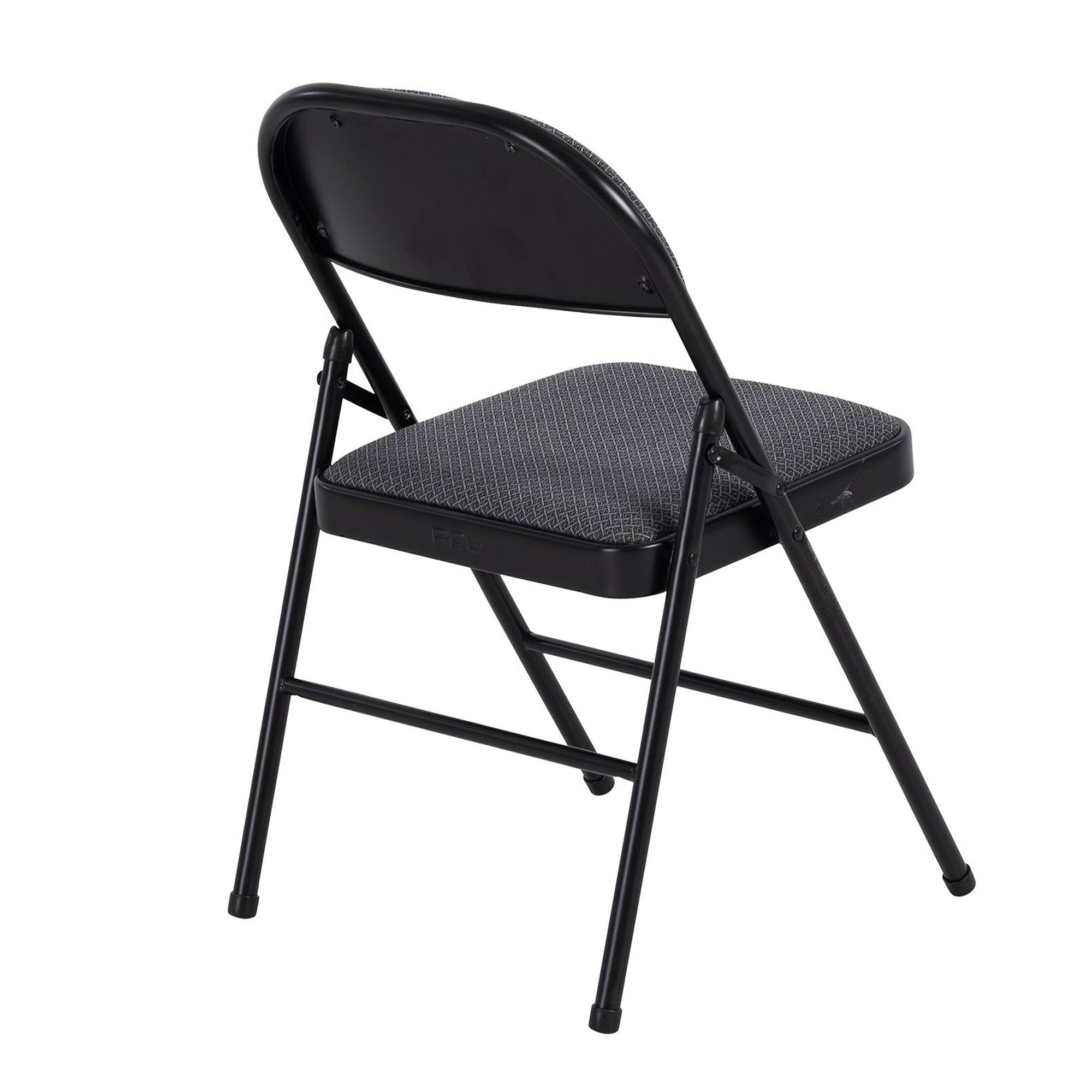 Peakform Folding Vinyl Padded Chair with Comfortable Seat Cushion, 4 Pack, Black - VMInnovations