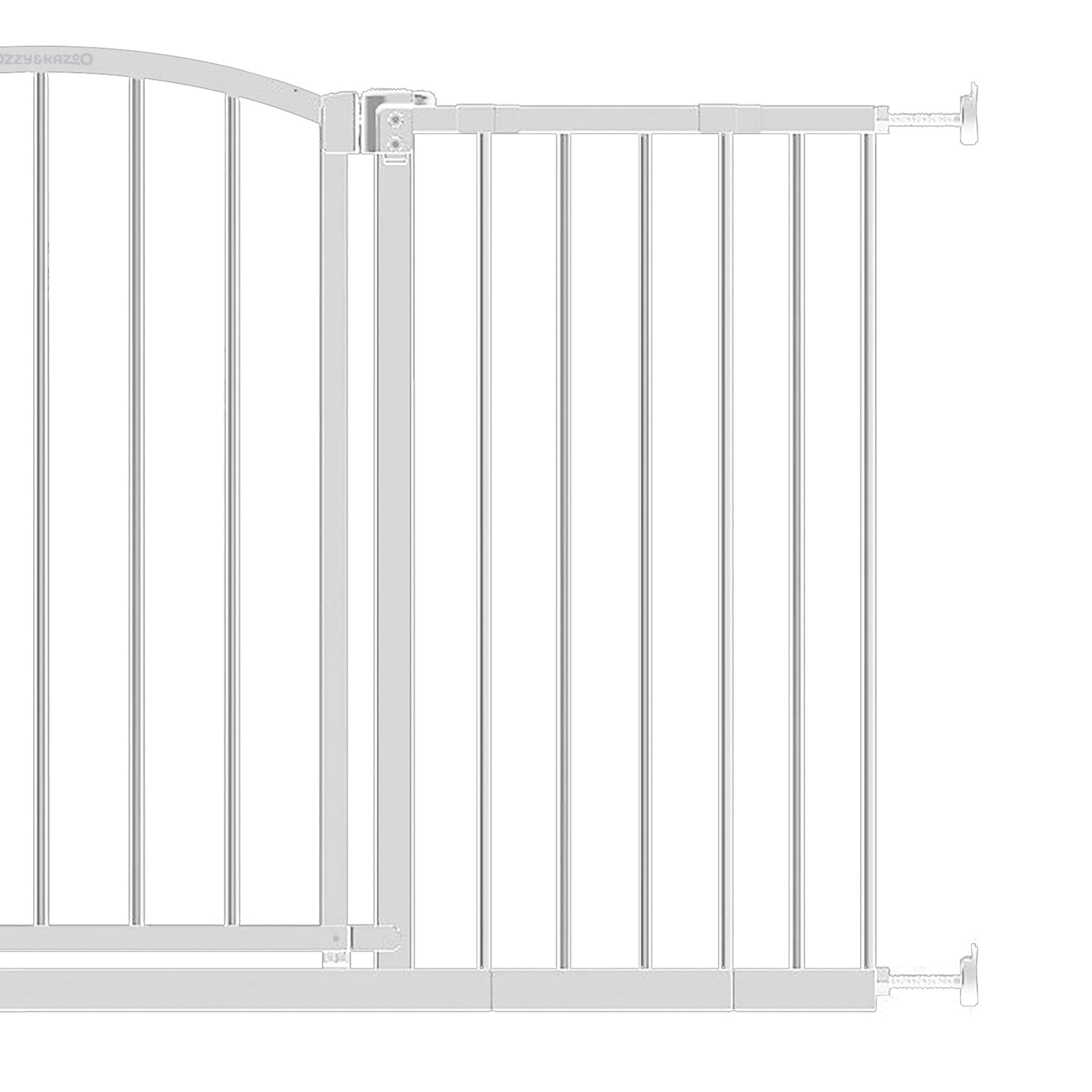 Ozzy & Kazoo 30" Wide Walk Through Dog Gate For Doorways and Stairways (Used) - VMInnovations