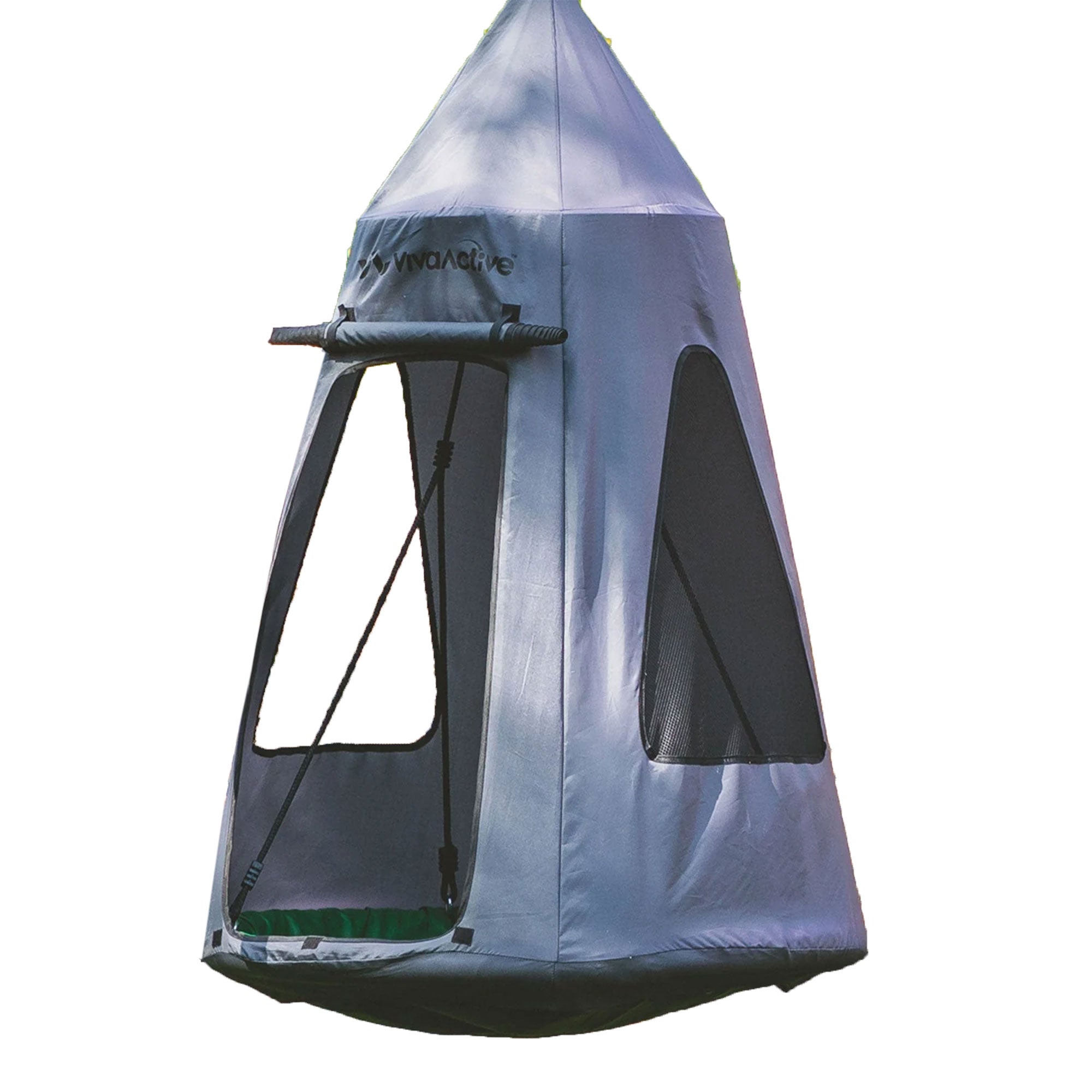 gobaplay Discovery Kids Swing Set, Outdoor Frame, Tent Saucer, Swings, & Trapeze - VMInnovations