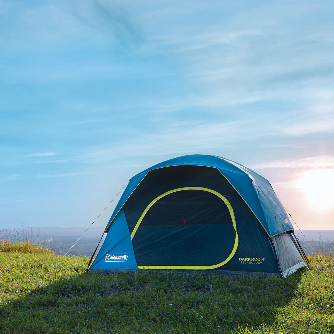 Coleman Skydome 6 Person Camping Tent with Dark Room Technology, Multicolor - VMInnovations