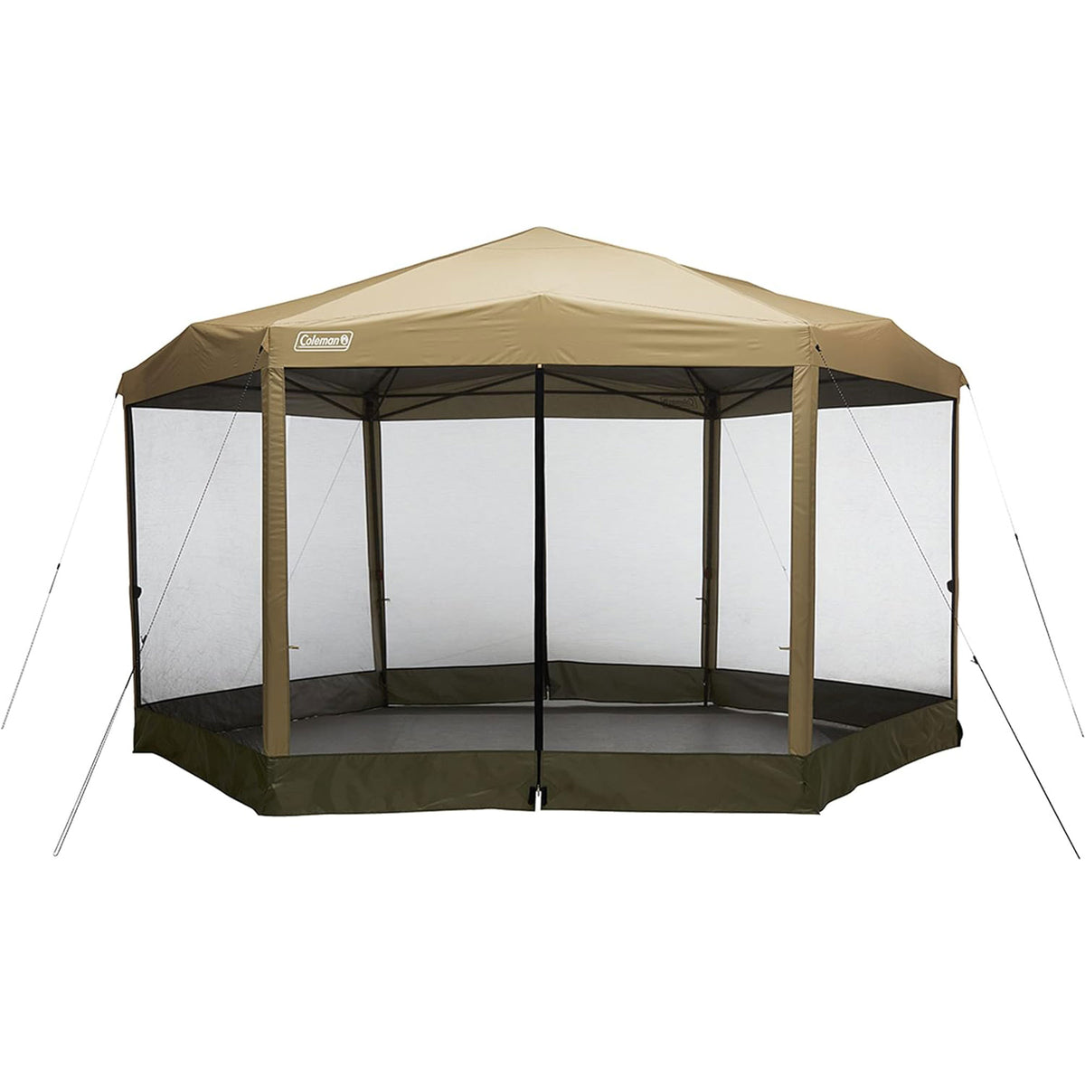Coleman Back Home 15 x 13 Ft Screen House Instant Setup Canopy Tent, Light Oak