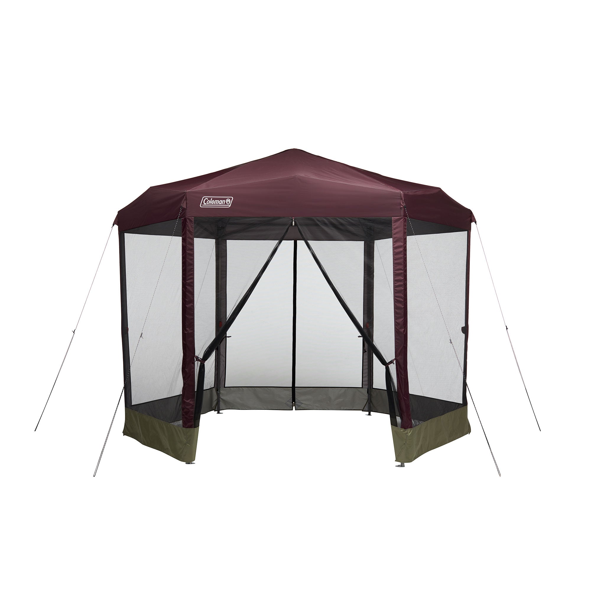 Coleman Back Home 10.5 x 9 Ft Screen House Instant Setup Canopy Tent, Blackberry
