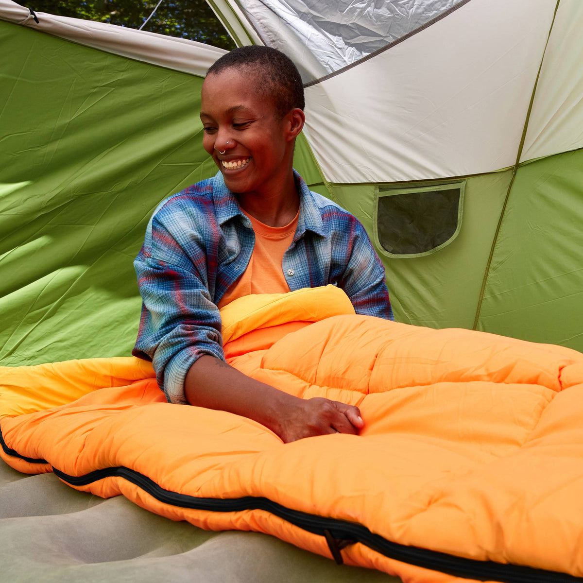 Coleman Arch Bay Cold Weather Sleeping Bag with ZipPlow & Thermolock, Daffodil