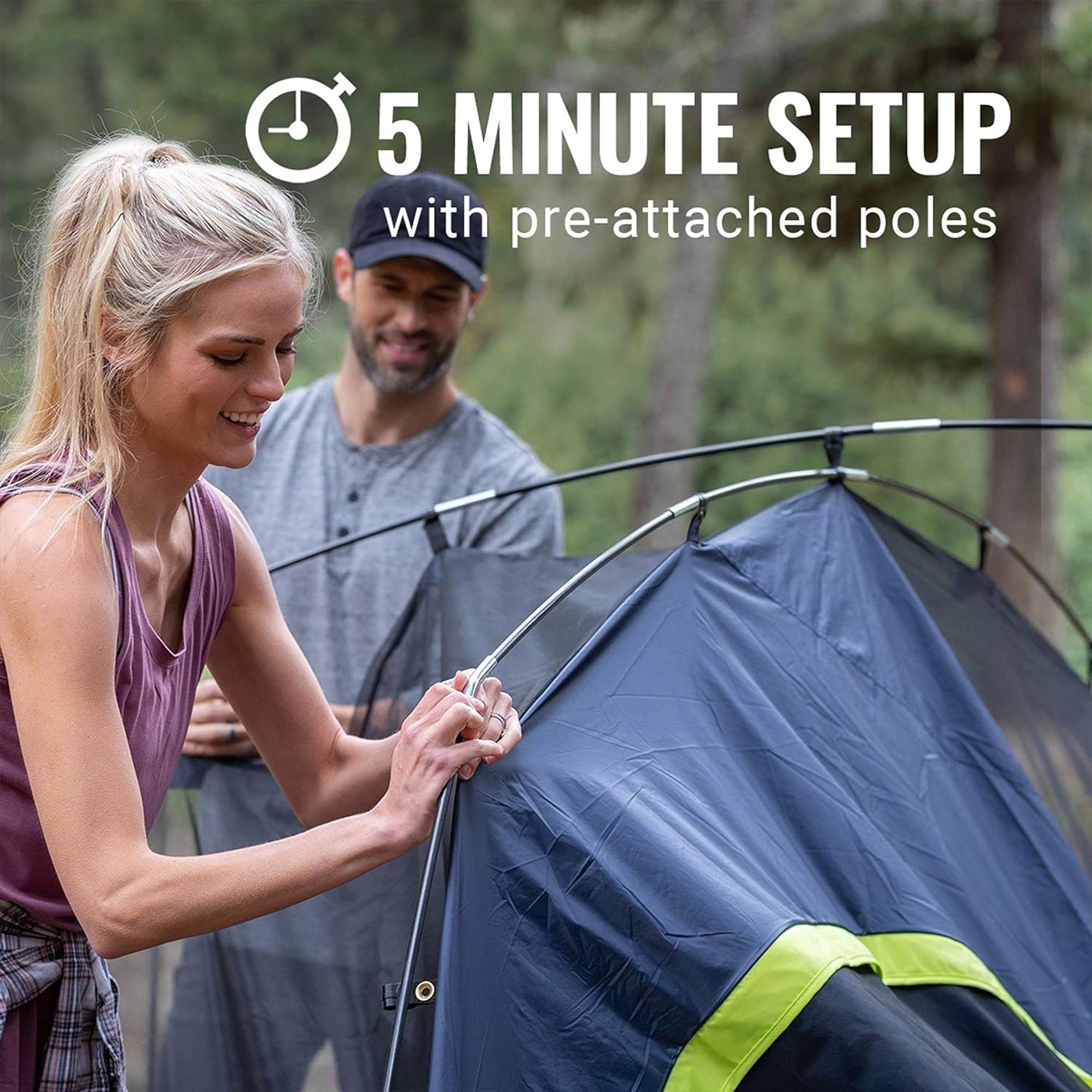 Coleman Skydome 4 Person Camping Tent w/Dark Room Technology, Multicolor (Used) - VMInnovations