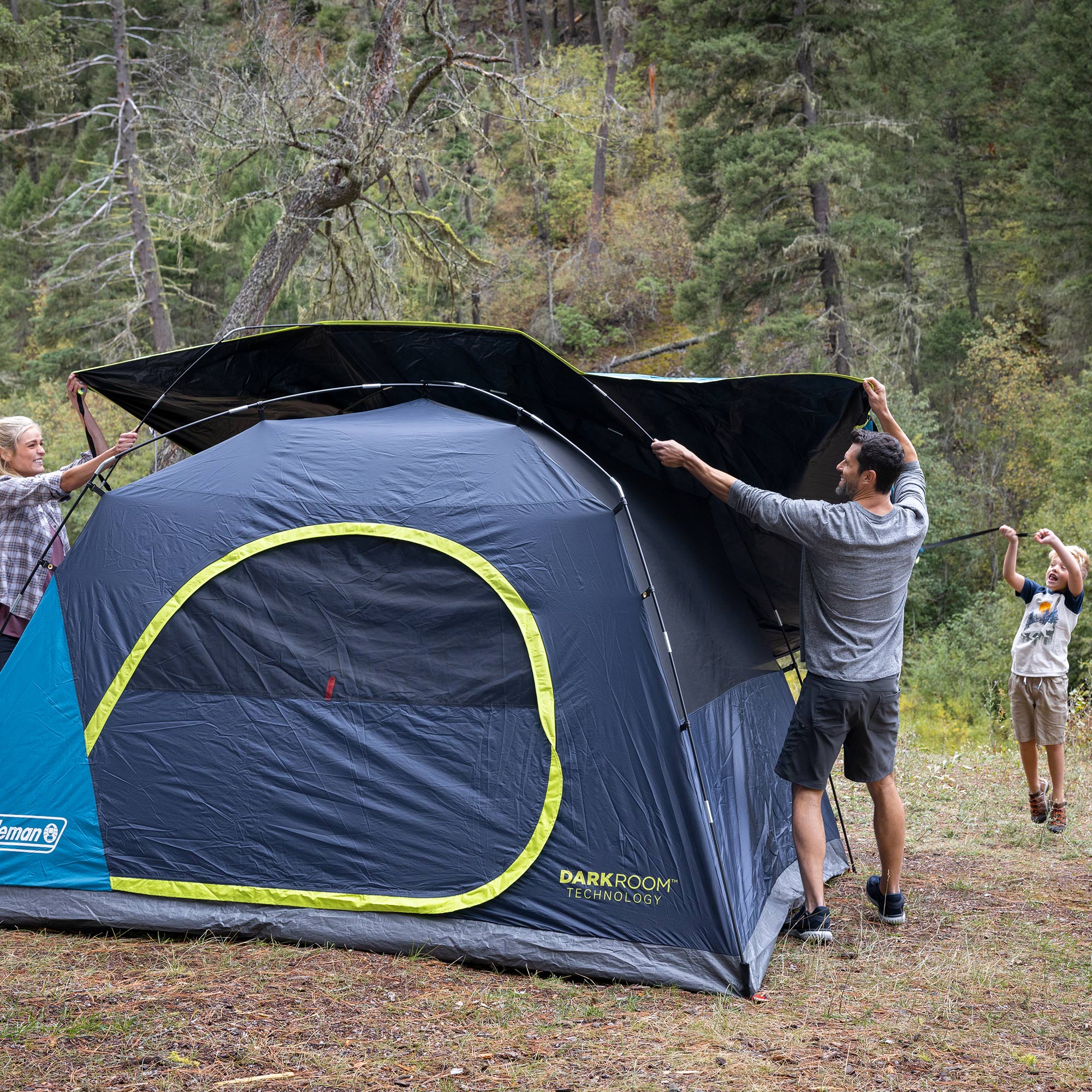 Coleman Skydome 4 Person Camping Tent w/Dark Room Technology, Multicolor (Used) - VMInnovations
