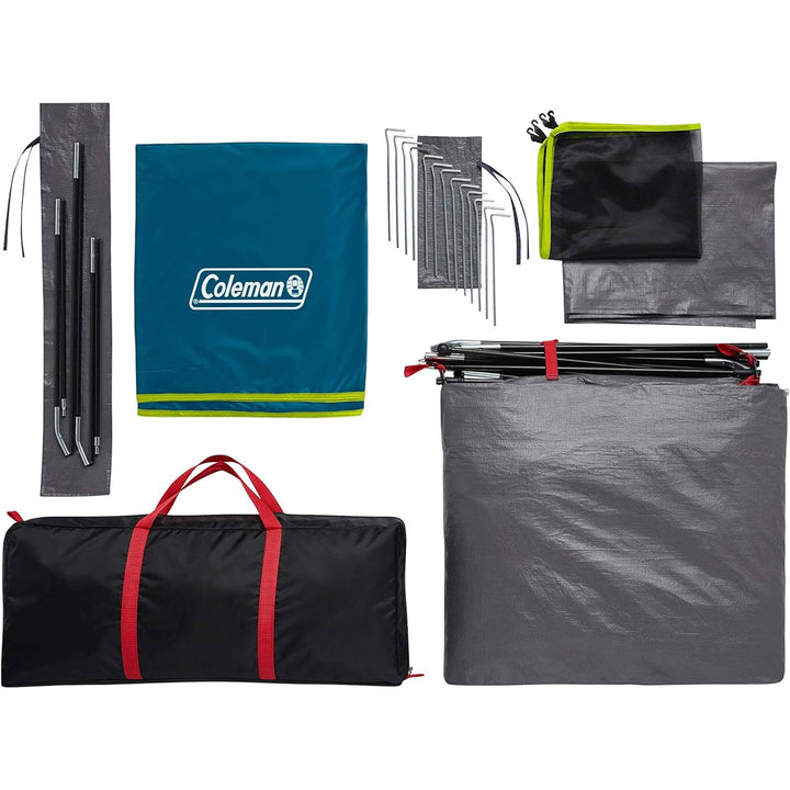 Coleman Skydome 4 Person Camping Tent with Dark Room Tech, Multicolor (Open Box) - VMInnovations