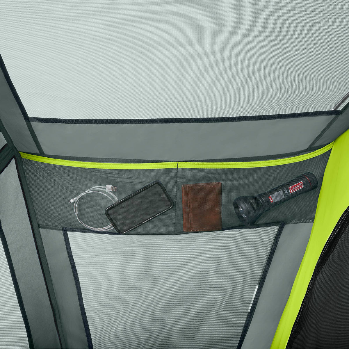 Coleman Skydome 6 Person Camping Tent with Screen Room and Carry Bag, Rock Gray