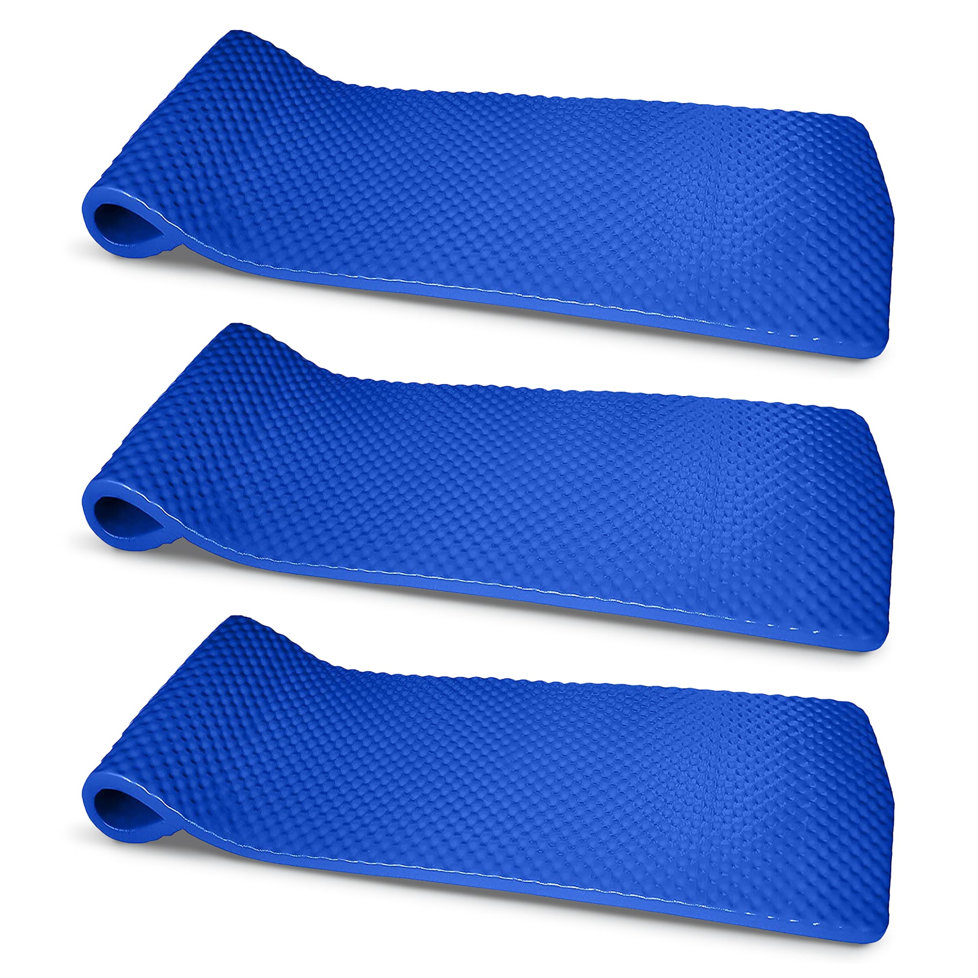 Vos 72" Soft Wavy Foam UV Chlorine Resistant Water Pool Float, Blue (3 Pack) - VMInnovations