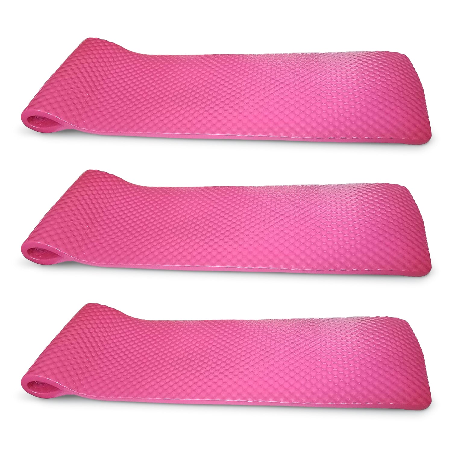 Vos 72" Soft Wavy Foam UV Chlorine Resistant Water Pool Float, Pink (3 Pack) - VMInnovations