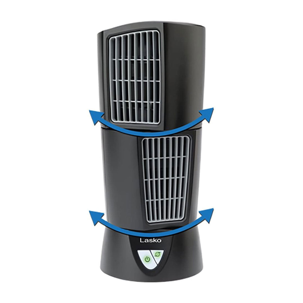Lasko 4916 Portable Oscillating 3 Speed Tabletop Desktop Wind Tower Fan, Black