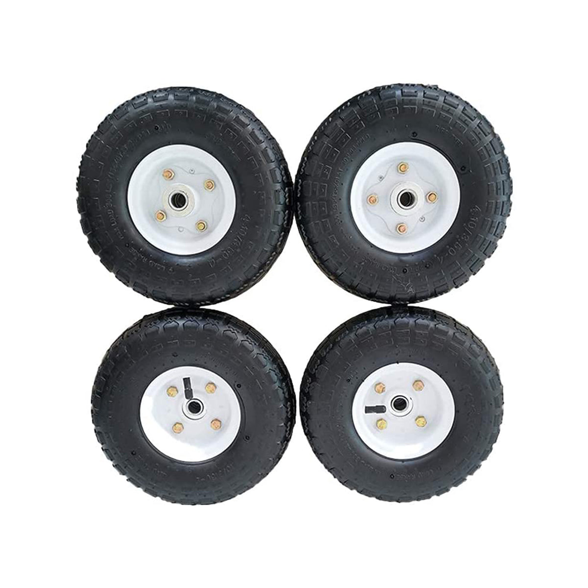 SLT Gdpodts 3.50-4 Inch Pneumatic Rubber Utility Tires, Set of 4 (Open Box)
