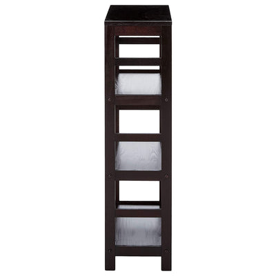 Winsome Leo Wide Open Modern Decorative Bookcase with 3 Shelves, Espresso Brown