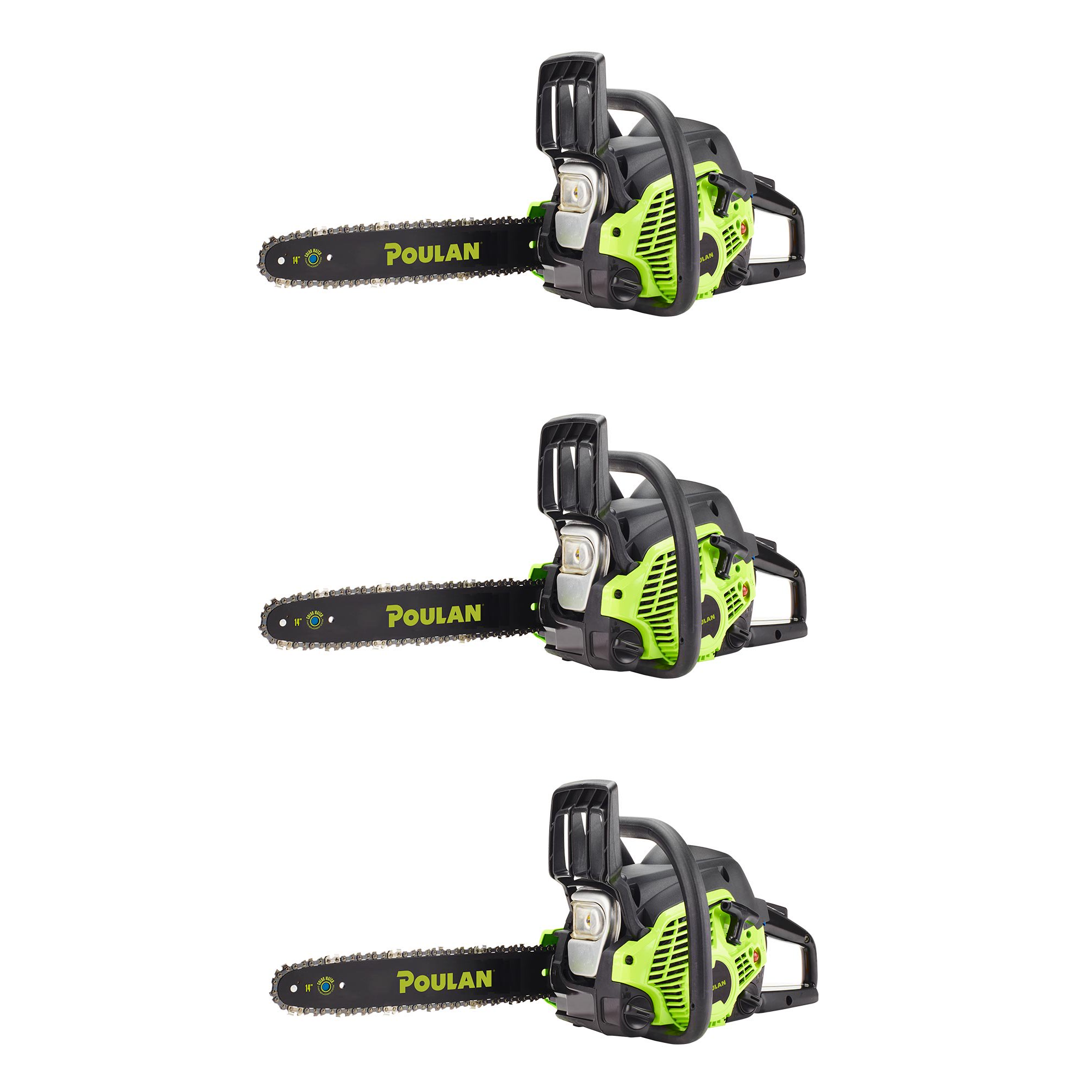 Poulan 14" Steel Bar 33CC Gas Chain Saw 2 Cycle (Certified Refurbished) (3 Pack)
