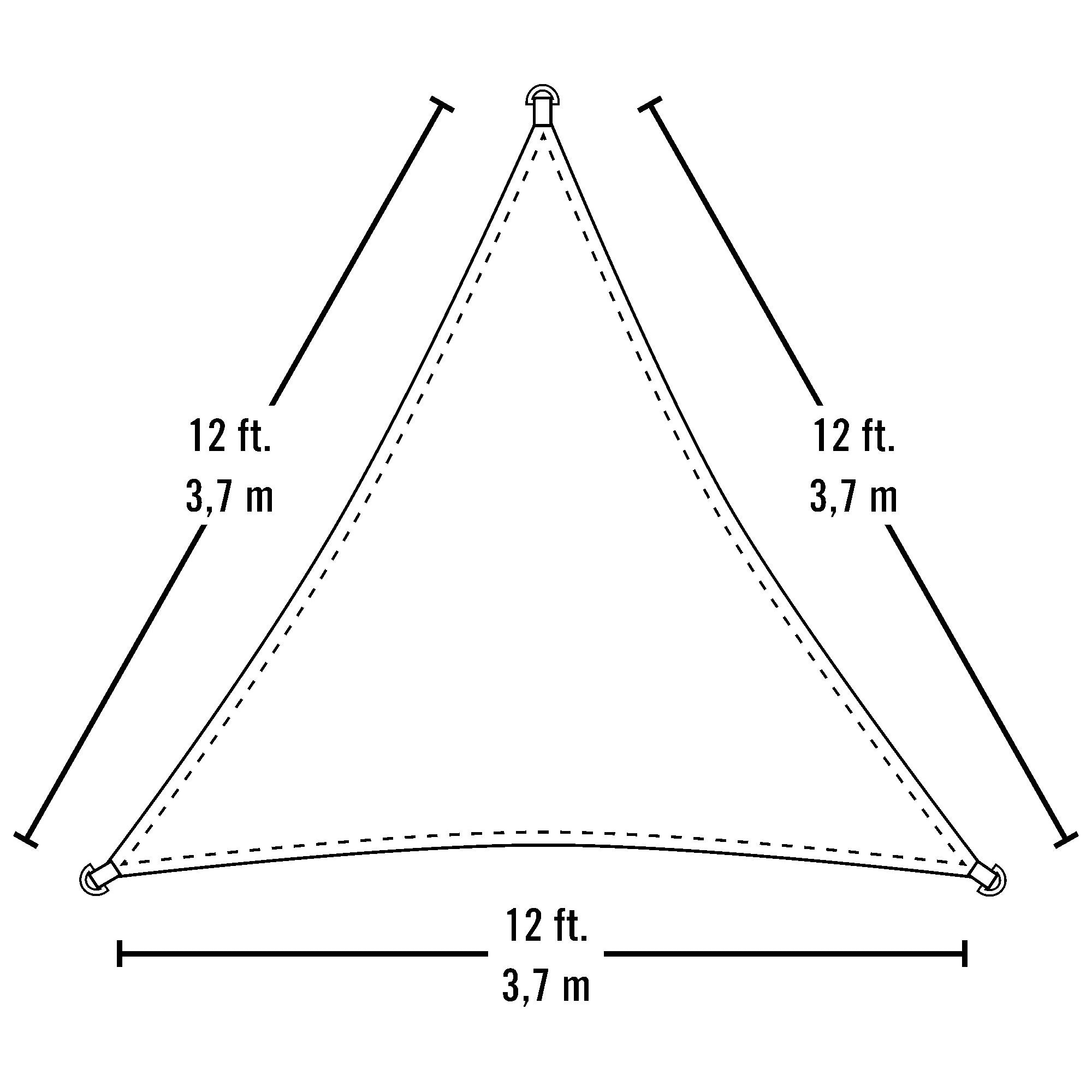 ShelterLogic 12' x 12' Heavyweight Shade Sail Triangle, Lime Green