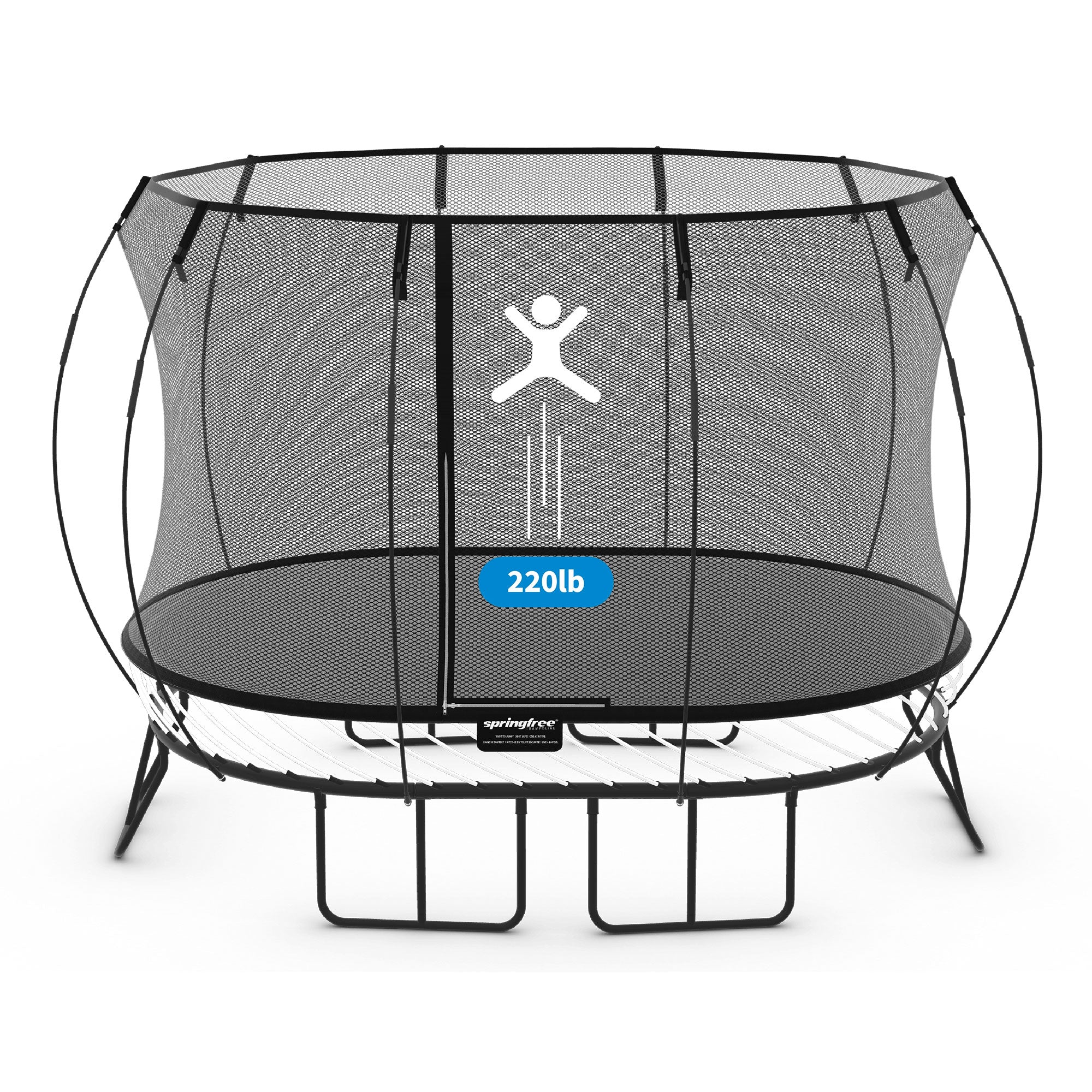 Springfree Trampoline Kids Oval 8 x 13 Ft Trampoline & FlexrHoop Basketball Game