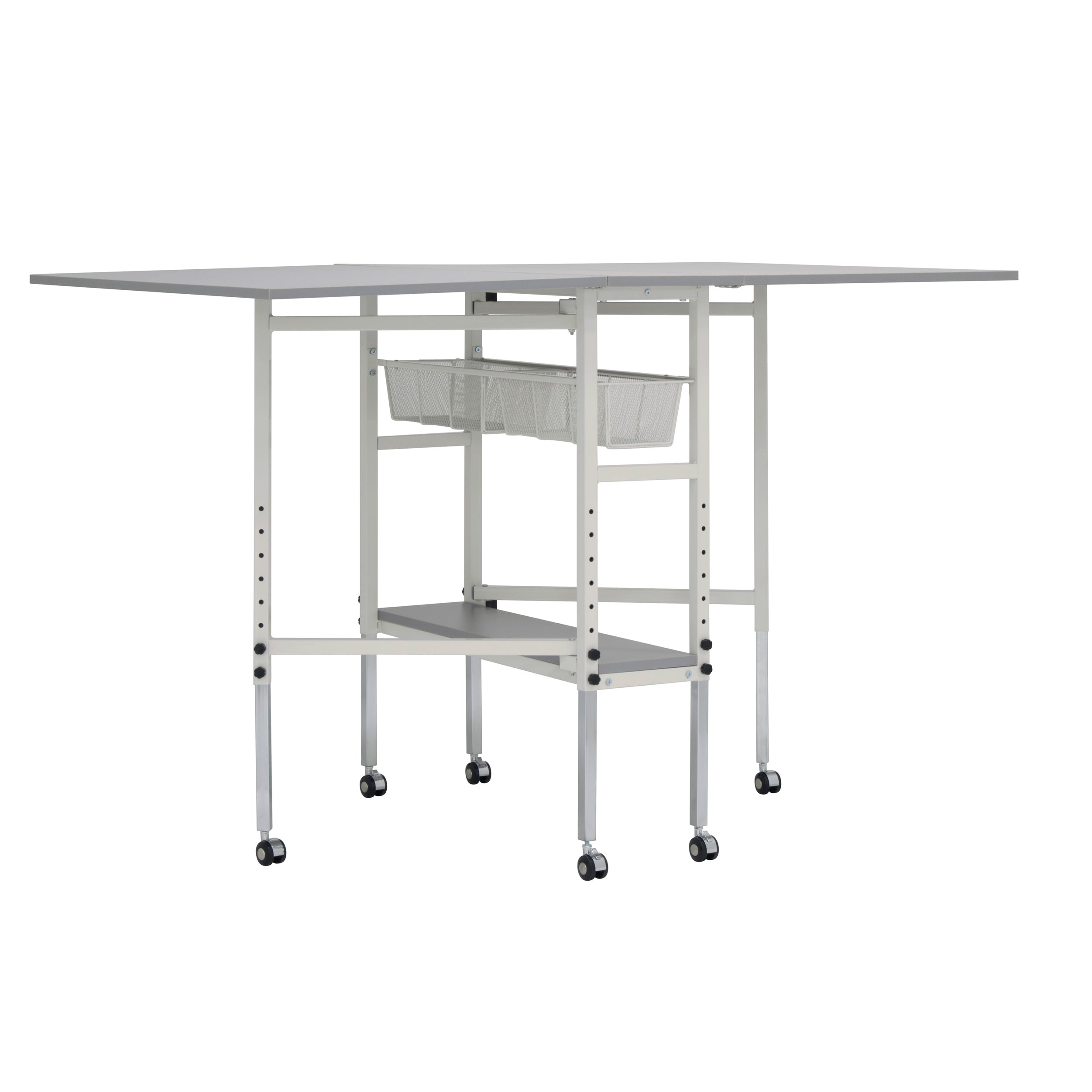Spree 60" x 36" Adjustable Folding Craft Table with Metal Drawers (Used)