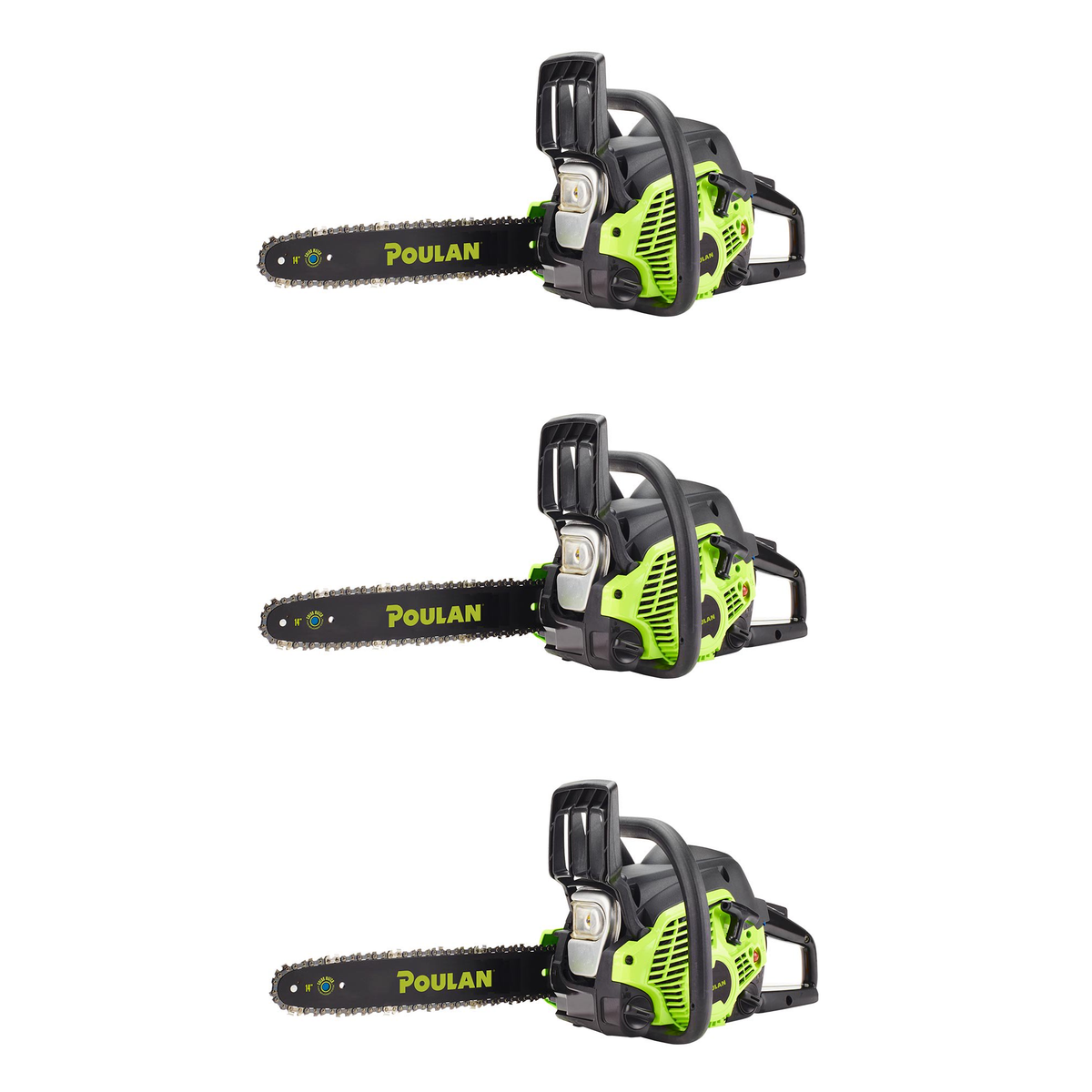 Poulan 14" Steel Bar 33CC Gas Chain Saw 2 Cycle (Certified Refurbished) (3 Pack)