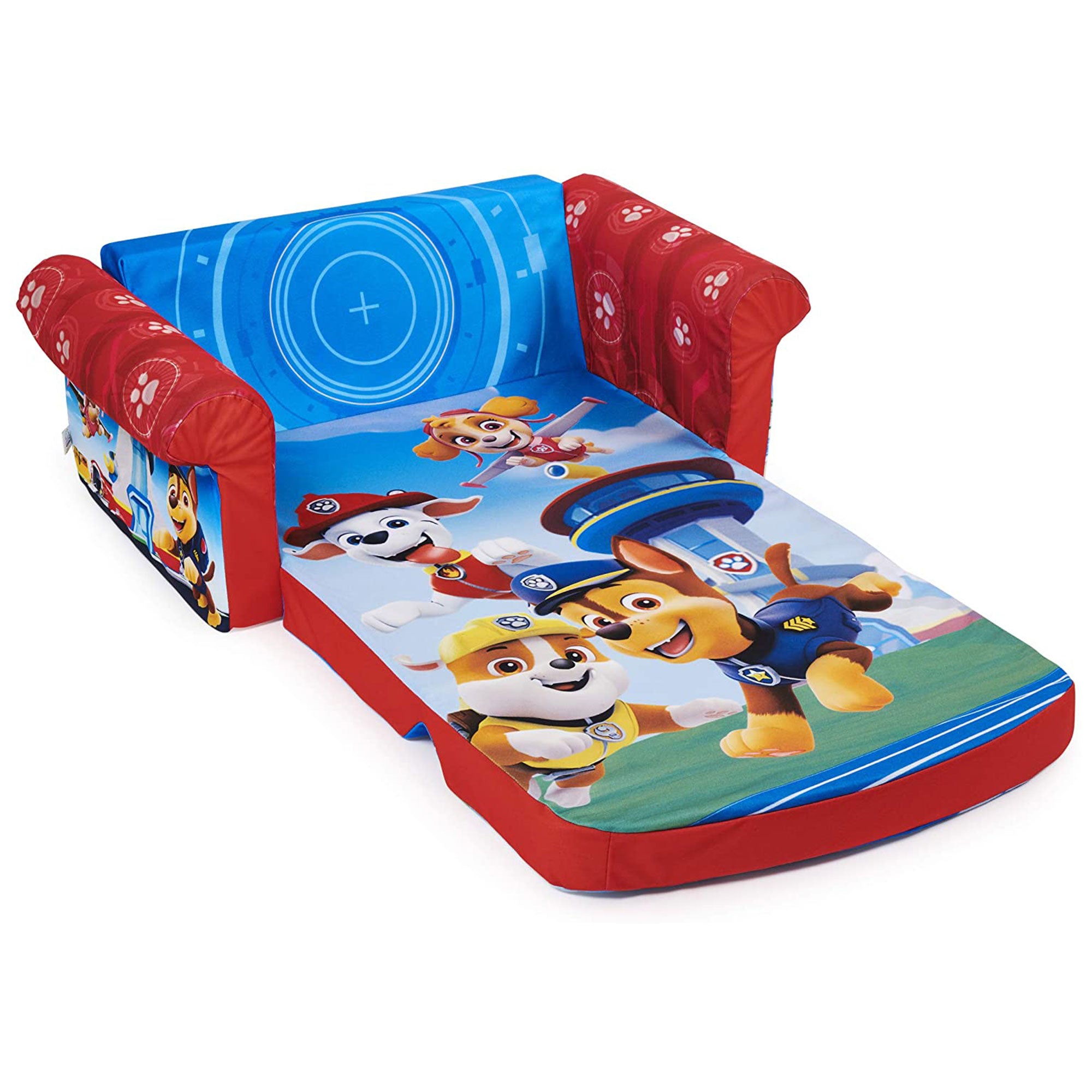 Marshmallow Furniture Kids 2-in-1 Flip Open Foam Sofa Bed, Paw Patrol (Open Box) - VMInnovations