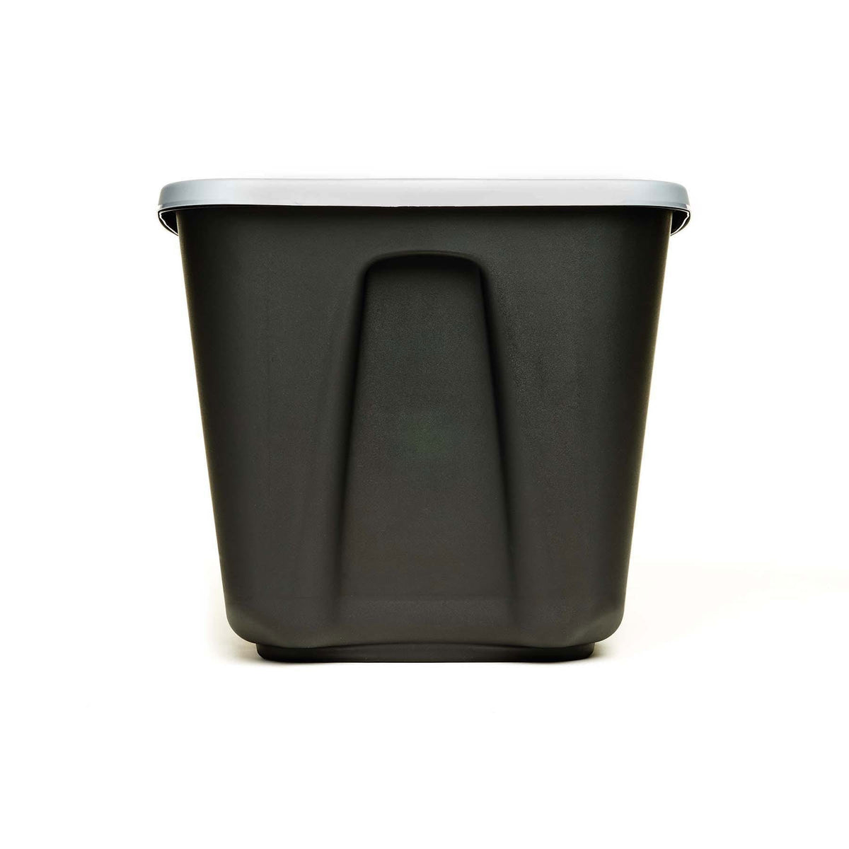 Homz 6618BKTS.08 18 Gal Molded Plastic Storage Bin w/ Lid, Black/Gray (Open Box)