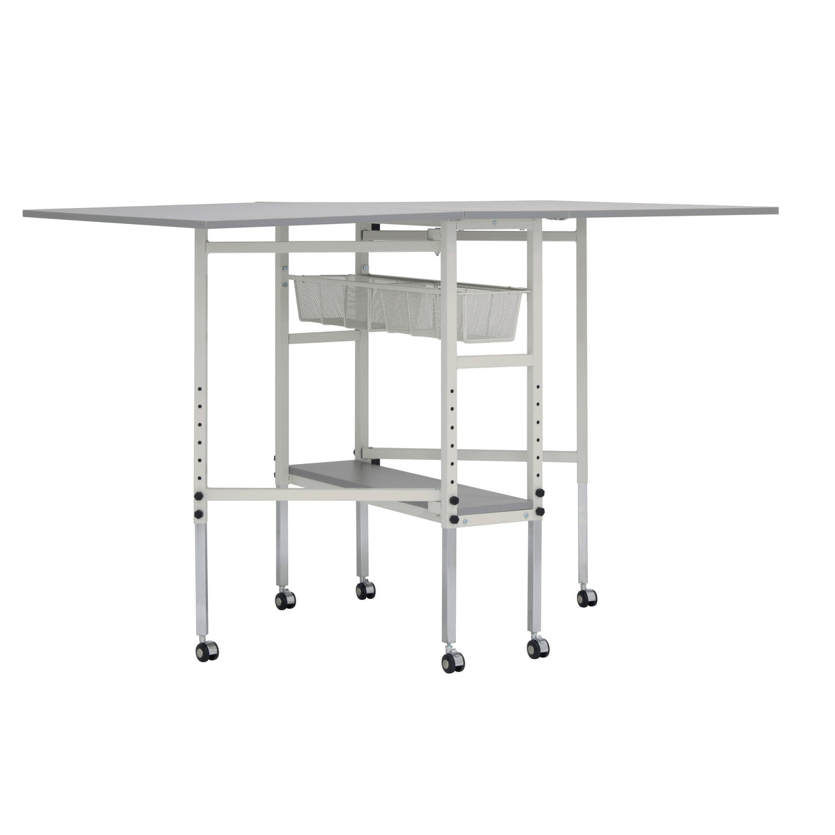 Spree 60" x 36" Adjustable Folding Multipurpose Craft Table with Metal Drawers