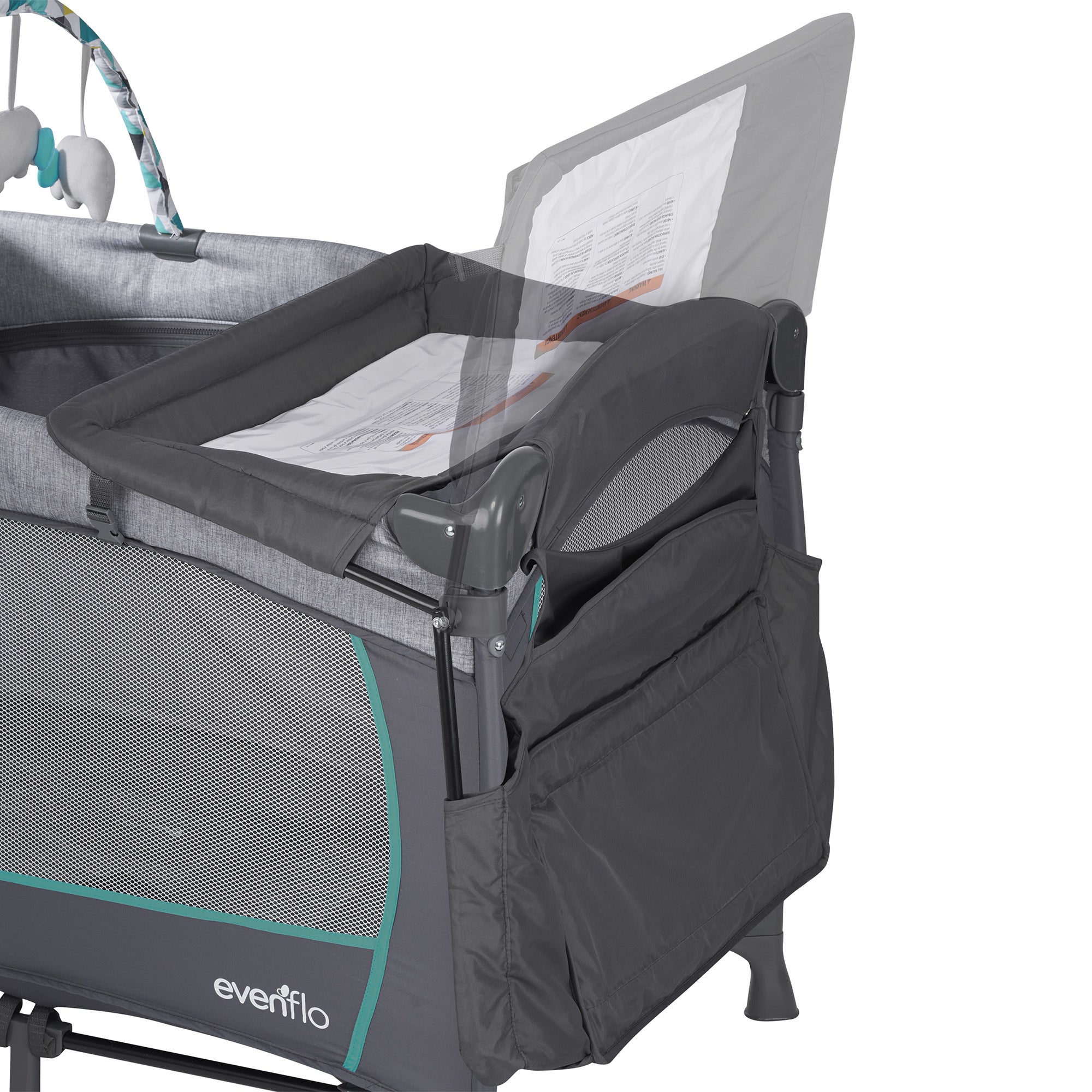Evenflo Portable 4-in-1 Safe BabySuite DLX Versatile Home Infant Playard, Prism