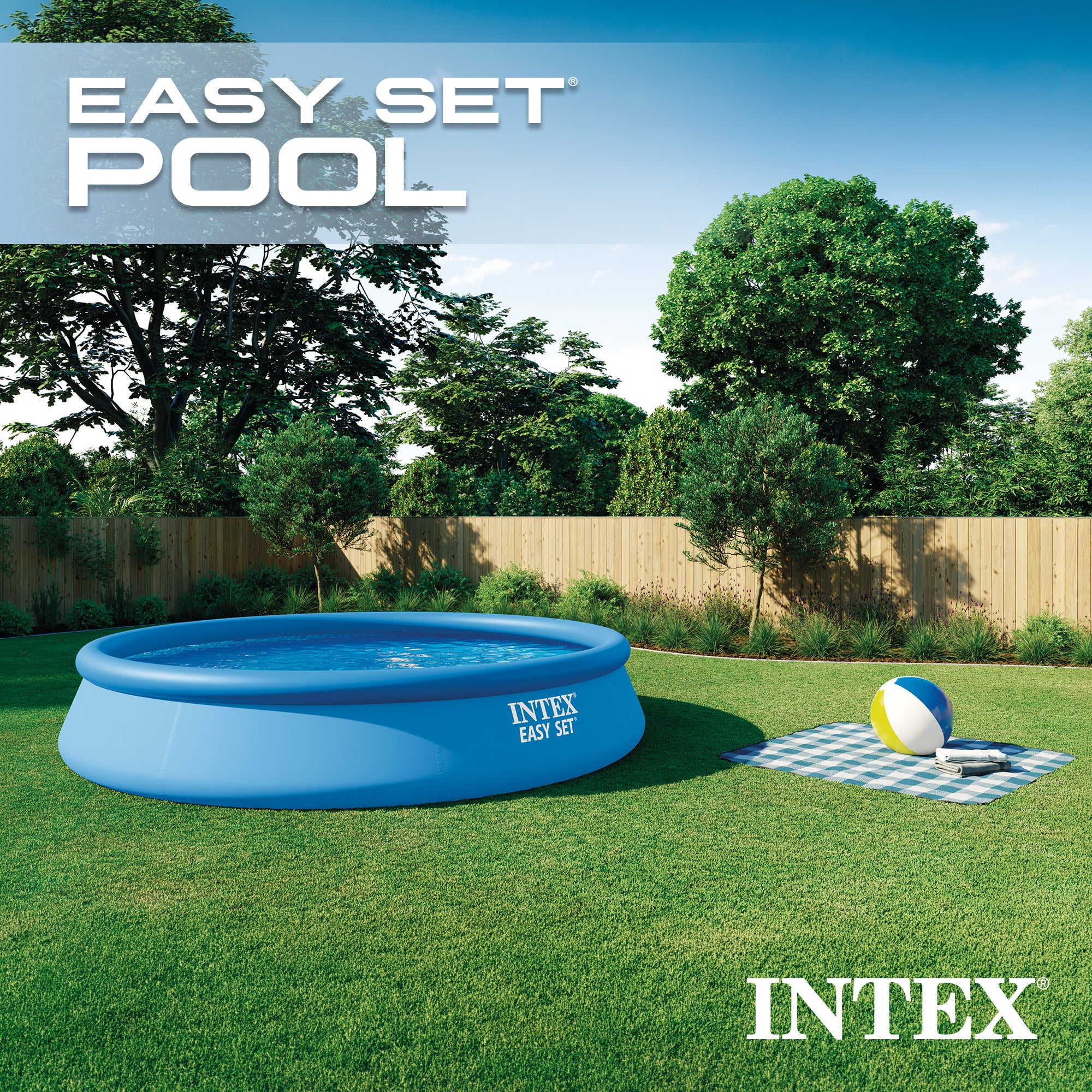 Intex 15' x 33" Easy Set Above Ground Pool & 530 GPH Filter Pump (Open Box)