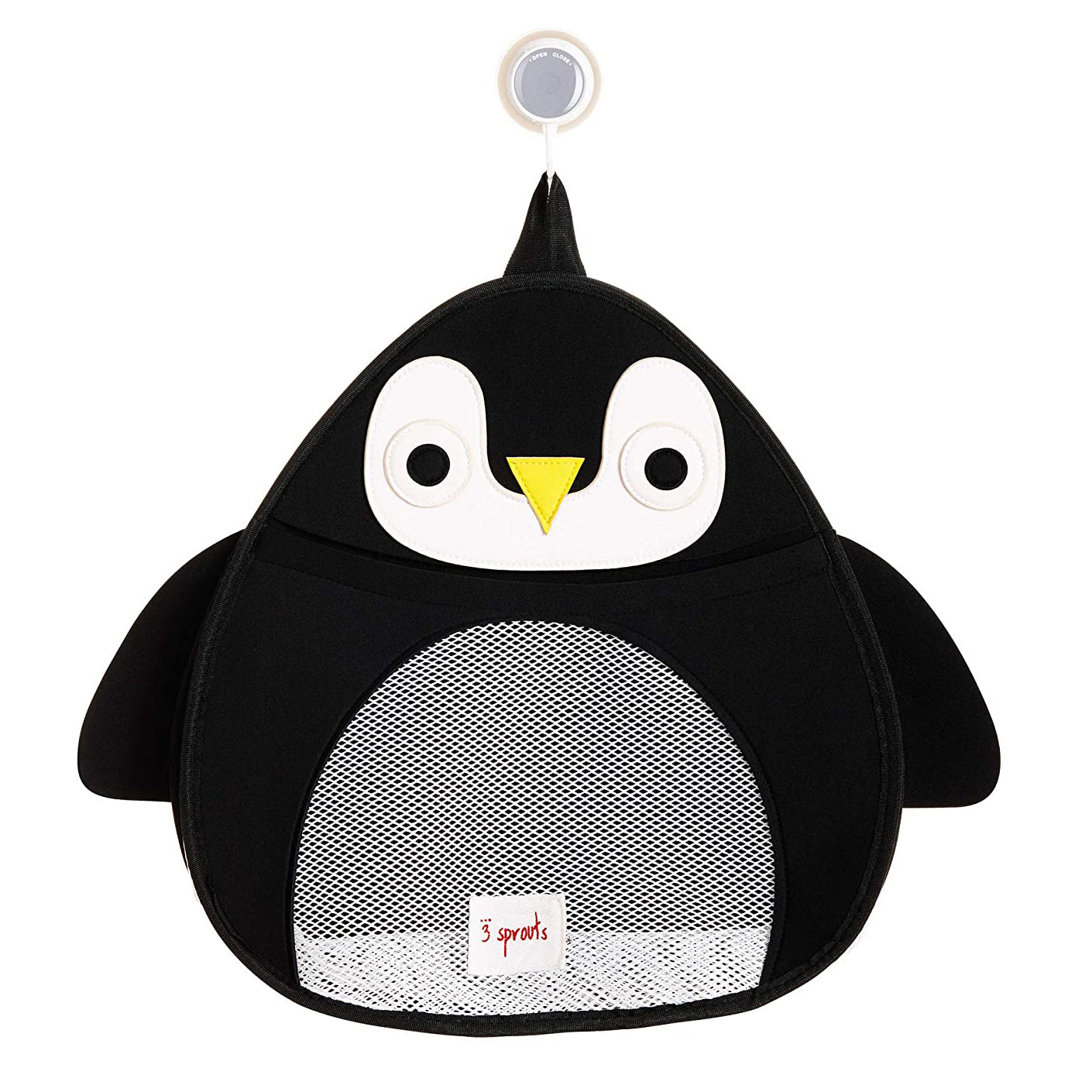 3 Sprouts Baby Hanging Suction Cup Large Bath/Shower Storage Organizer, Penguin