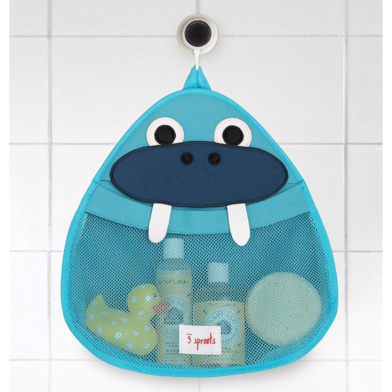 3 Sprouts Hanging Suctioned Cup Bath/Shower Storage Organizer, Walrus (Open Box) - VMInnovations