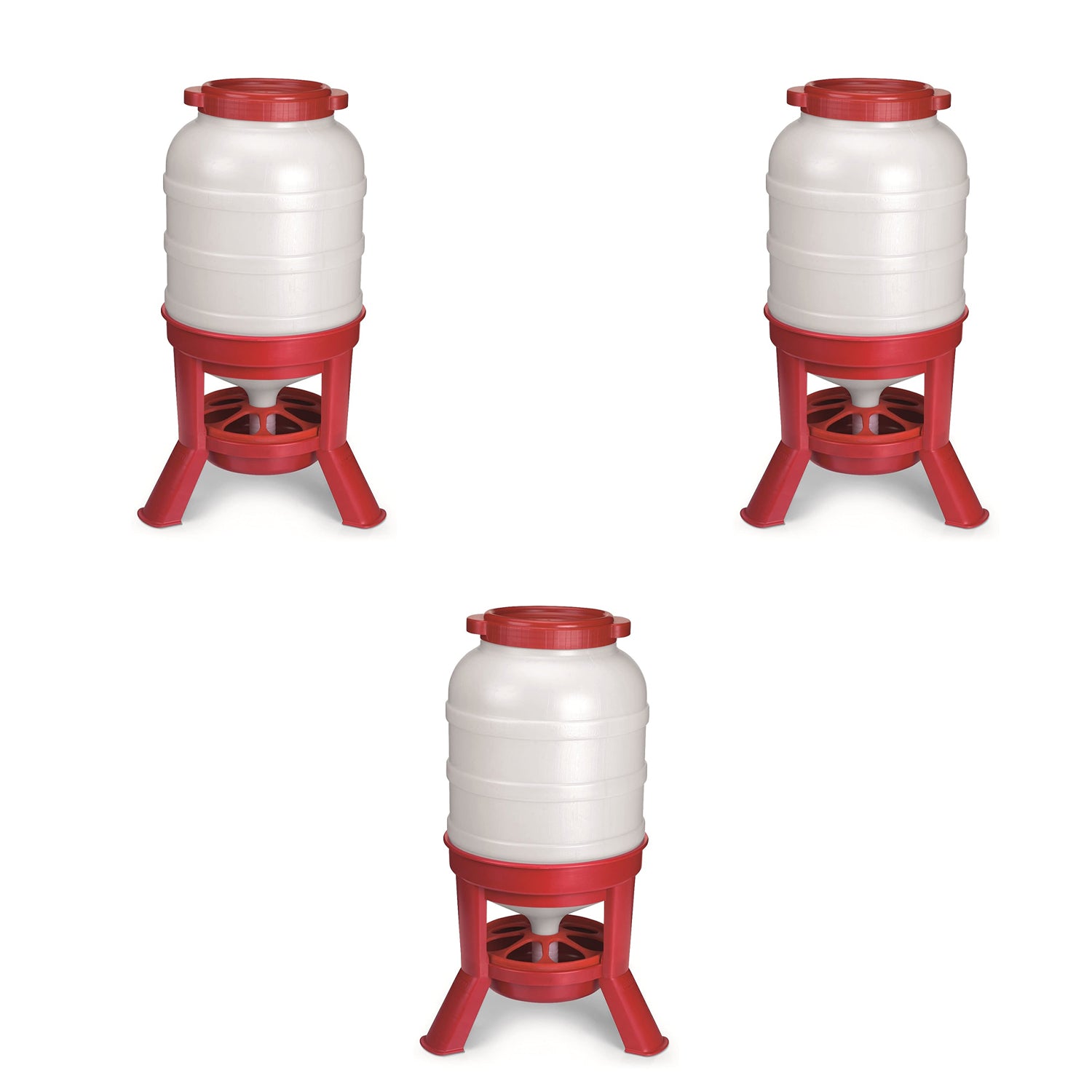Little Giant 60 Pound Feed Heavy Duty Poultry Chicken Gravity Feeder (3 Pack) - VMInnovations