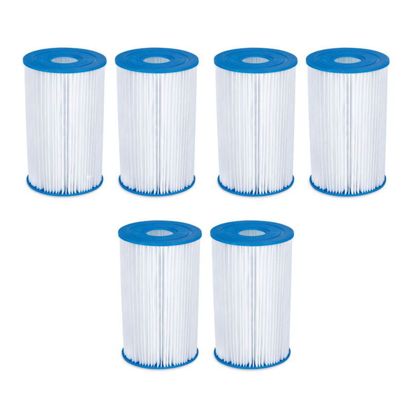 Summer Waves P57000302 Replacement Type B Pool and Spa Filter Cartridge (6 Pack) - VMInnovations