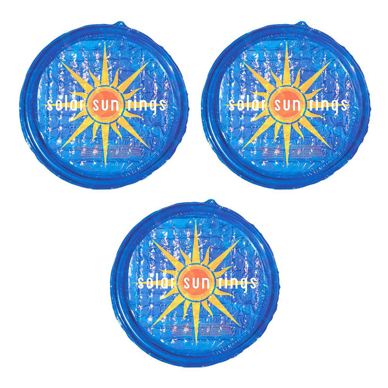 Solar Sun Rings UV Resistant Pool Spa Heater Circular Solar Cover, Blue (3 Pack) - VMInnovations