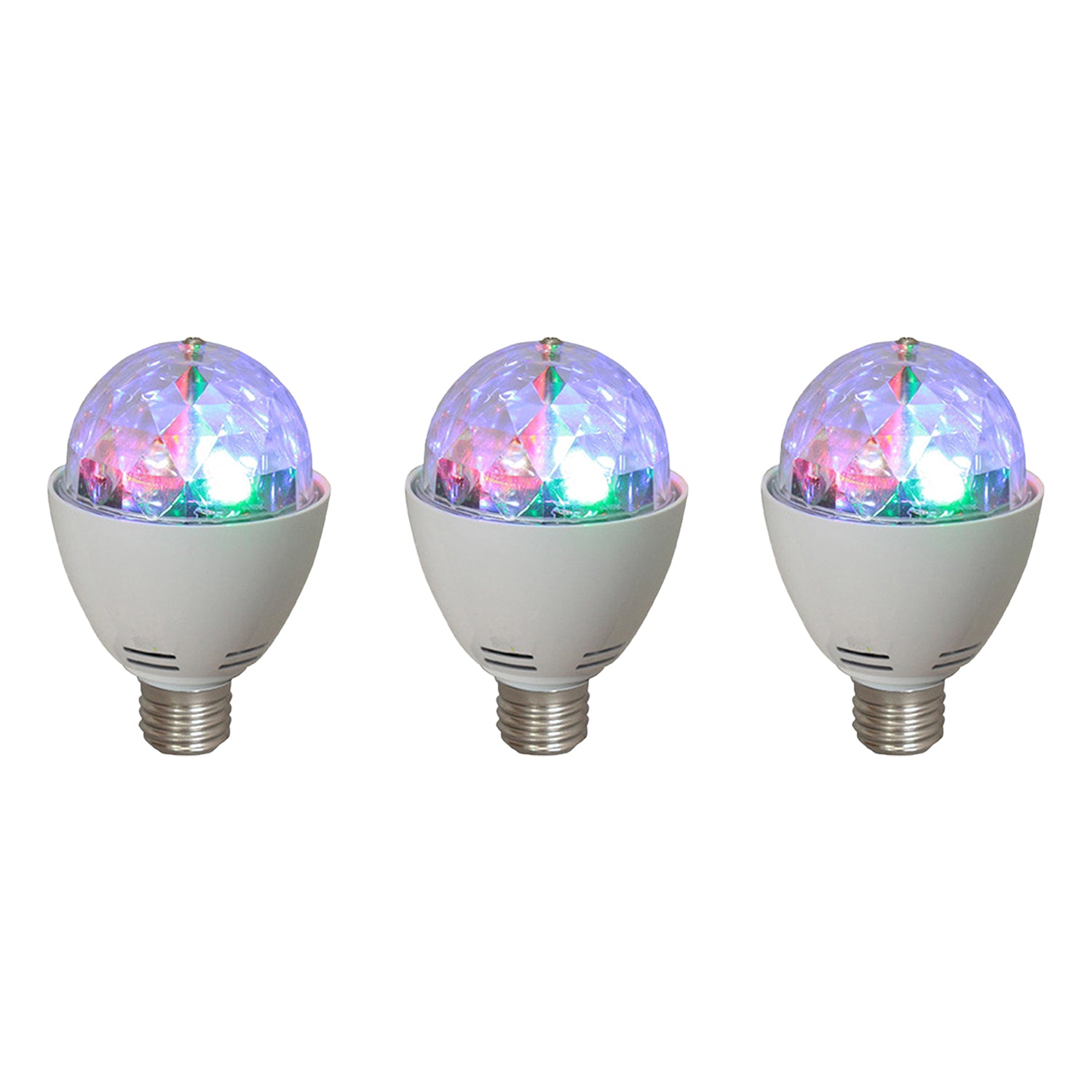 AudioPipe Zebra Sound LED 5 Volt 1 Watt DC Motor Magic Disco Light Bulb (3 Pack)