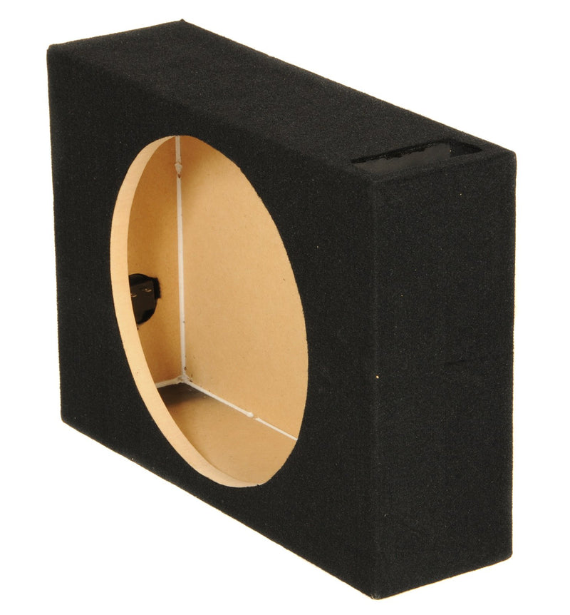 Q Power Single 10" Vented Shallow Subwoofer Sub Enclosure (Open Box) (2 Pack)