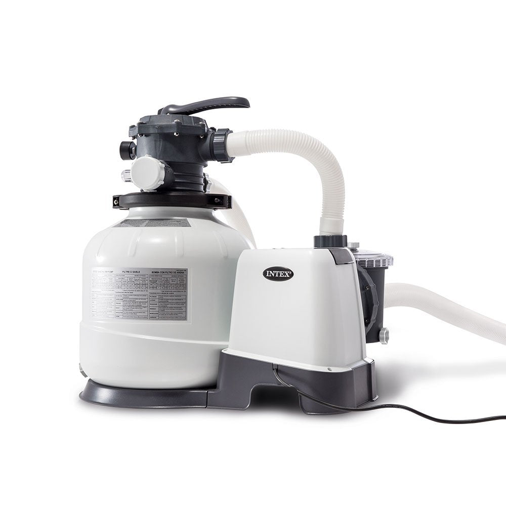 Intex Pool Sand Filter Pump with Automatic Timer and Replacement Hose Adapters