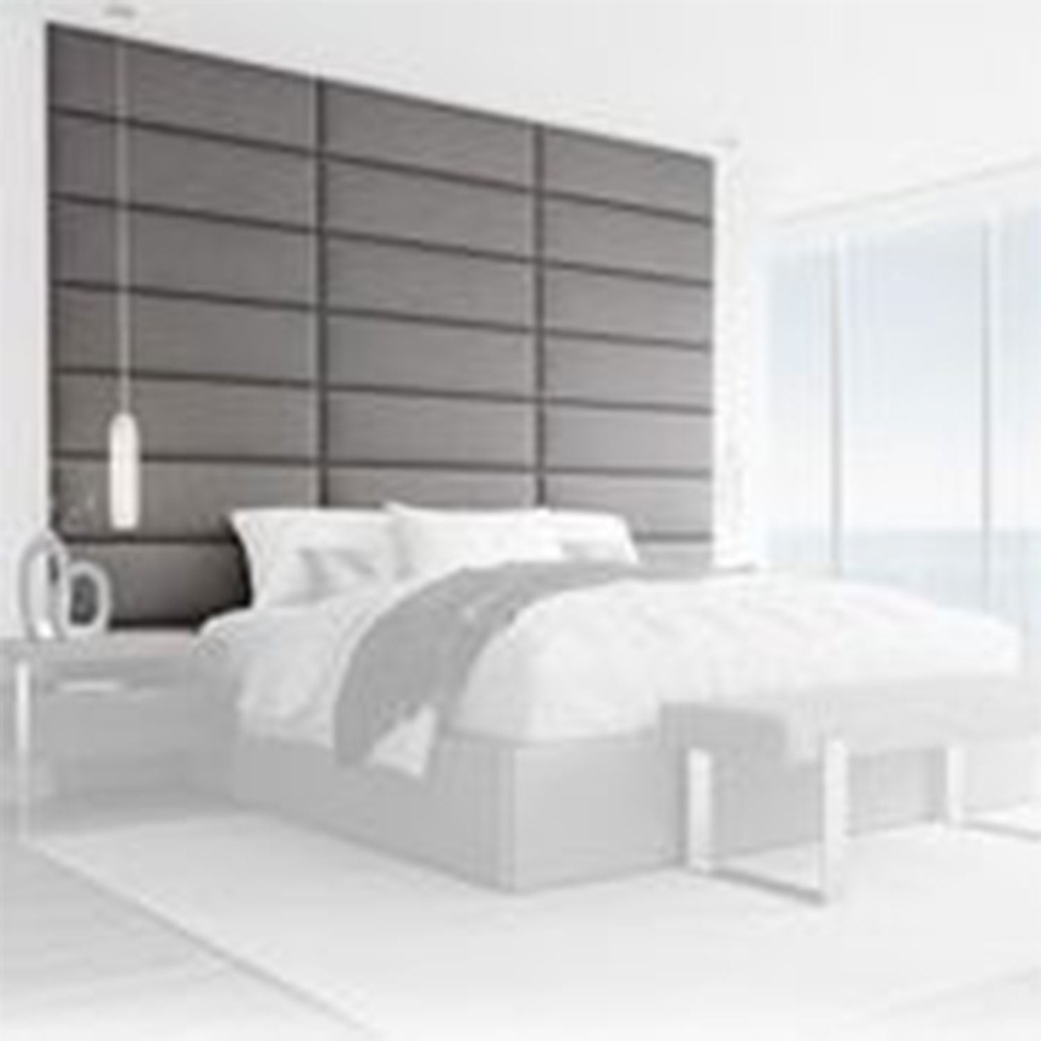 Vant 30 x 46 Inch Upholstered Wall Panels, Micro Suede Charcoal Grey (4 Pack)