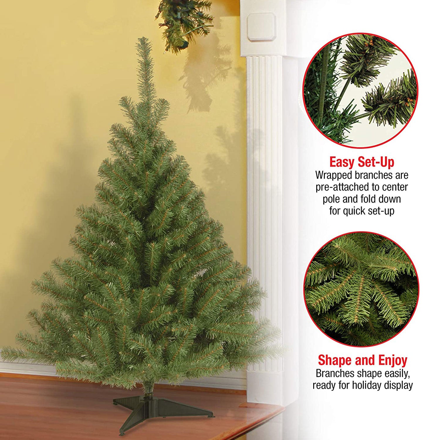 National Tree Company Kincaid Spruce 4 Foot Unlit Artificial Christmas Tree