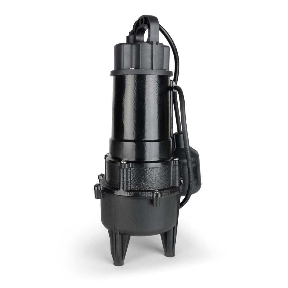 Eco-Flo 1/2 HP 5700 GPH Cast Iron Sewage Pump Angle Switch & Impeller(For Parts)