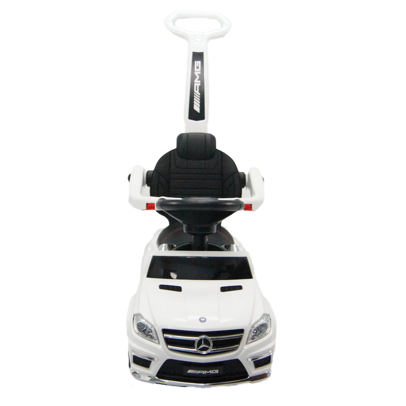 Best Ride On Car 4-in-1 Mercedes Push Car Stroller with LED Lights, White (Used)